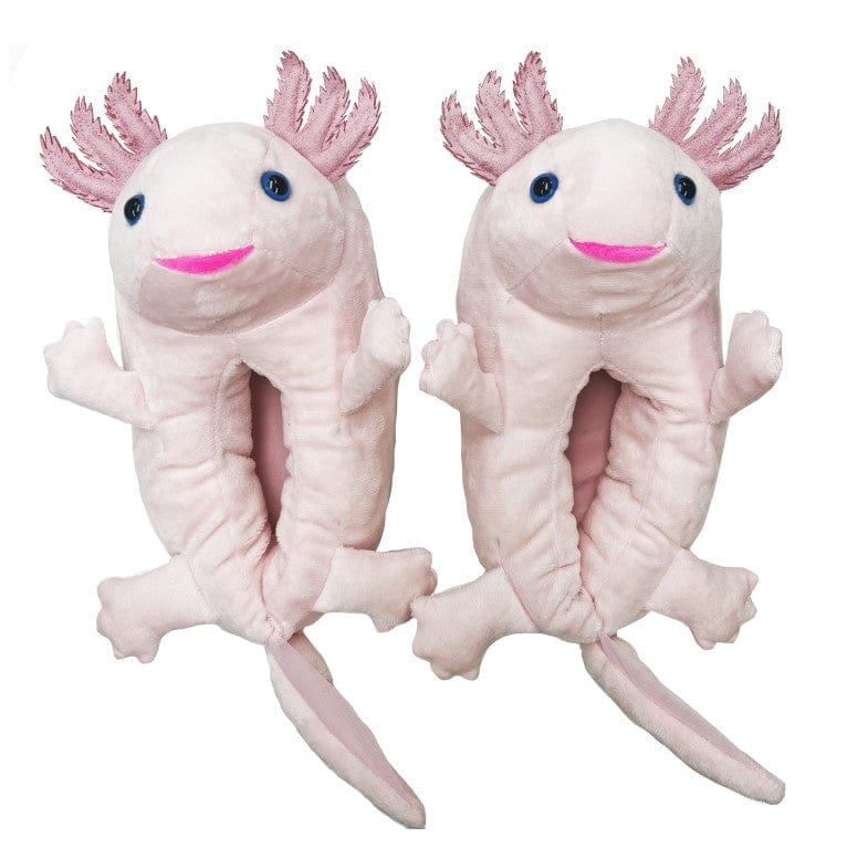 Axolotl Hugs Plush Pink Slippers for Children、mySite、g9winljtr