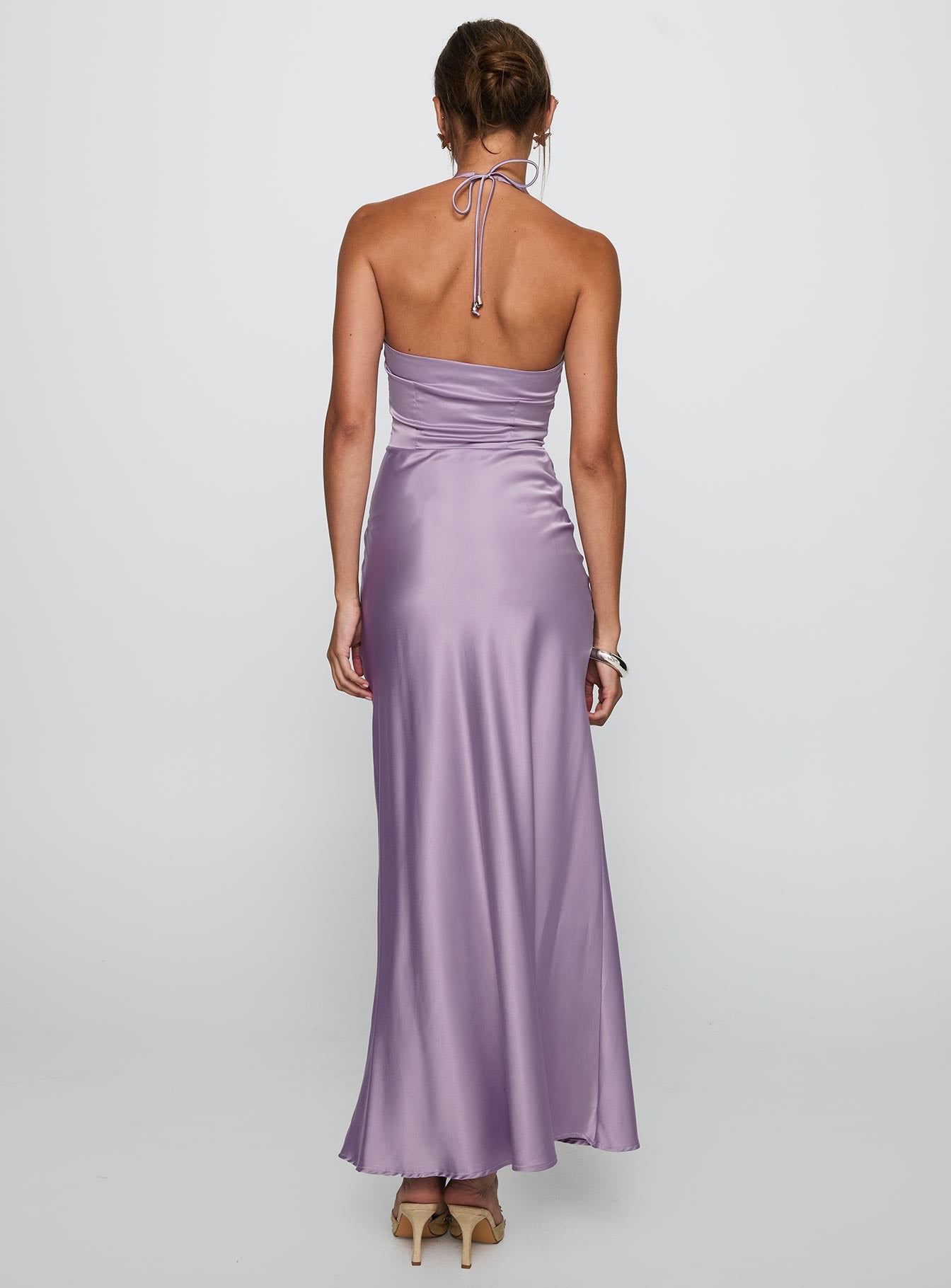 Rousseau Halter Maxi Dress Mauve、mySite、solidvoid