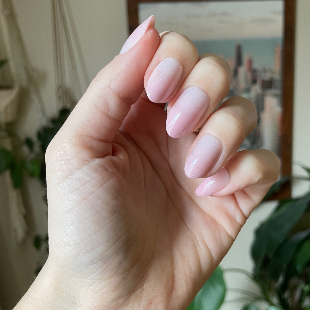 Rose Gradient Shimmer - Press-On | Medium | Oval、mySite、solidvoid