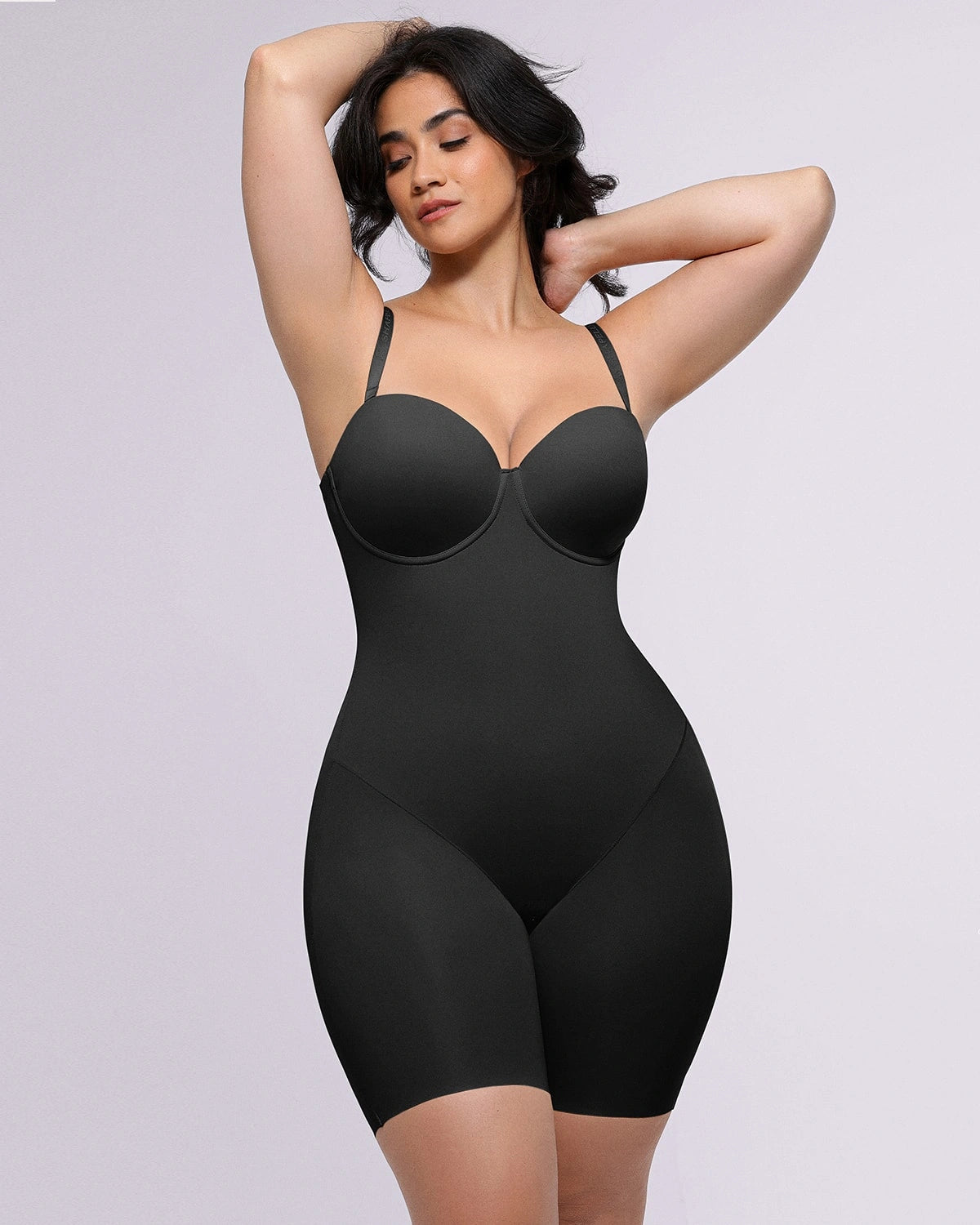 Bare Essentials™ AirSlim® Strapless Mid Thigh Bodysuit、mySite、bengalsvssteelers