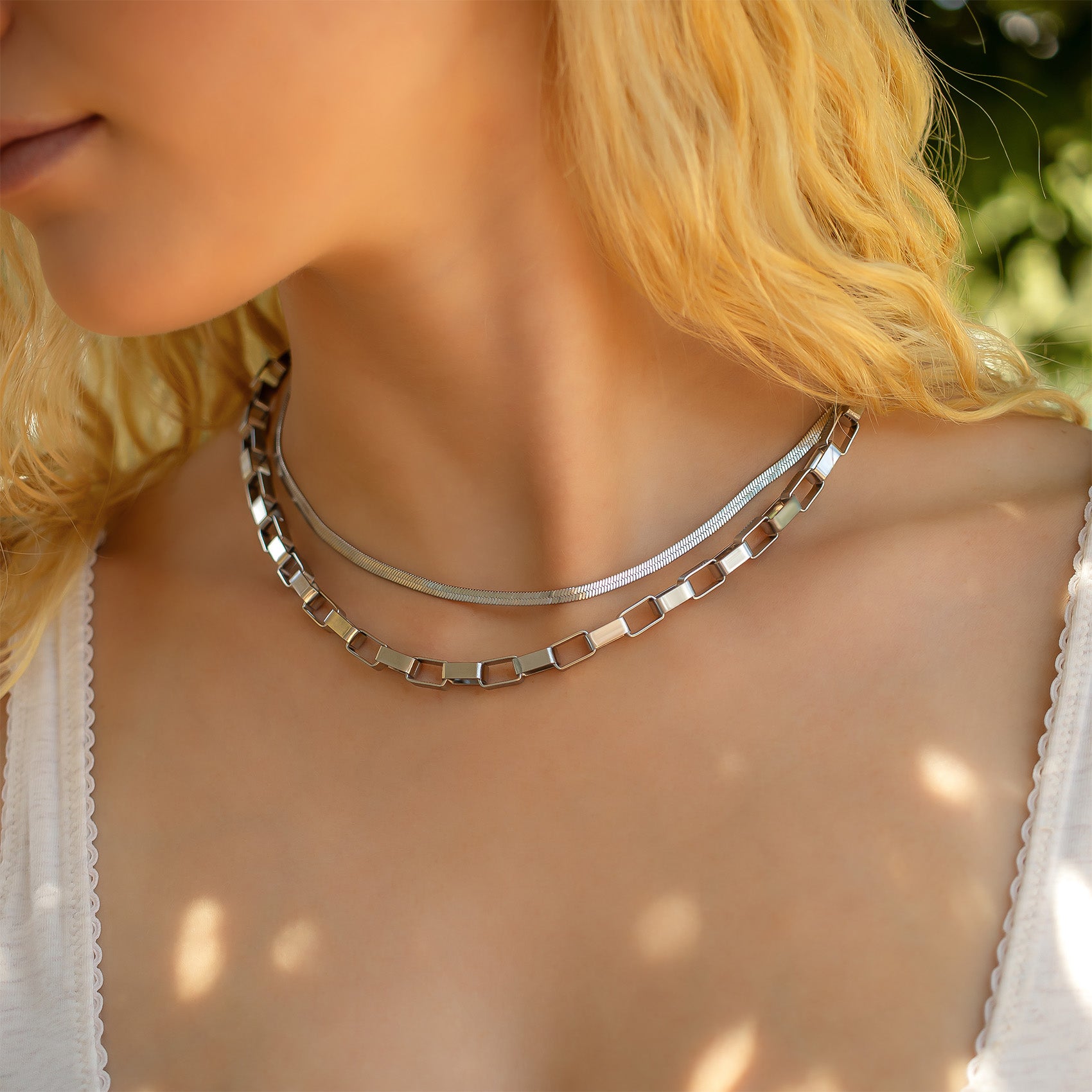 18K Gold PVD Stainless Steel Thick Paperclip Chain Necklace / CHN0105、mySite、dreamappss