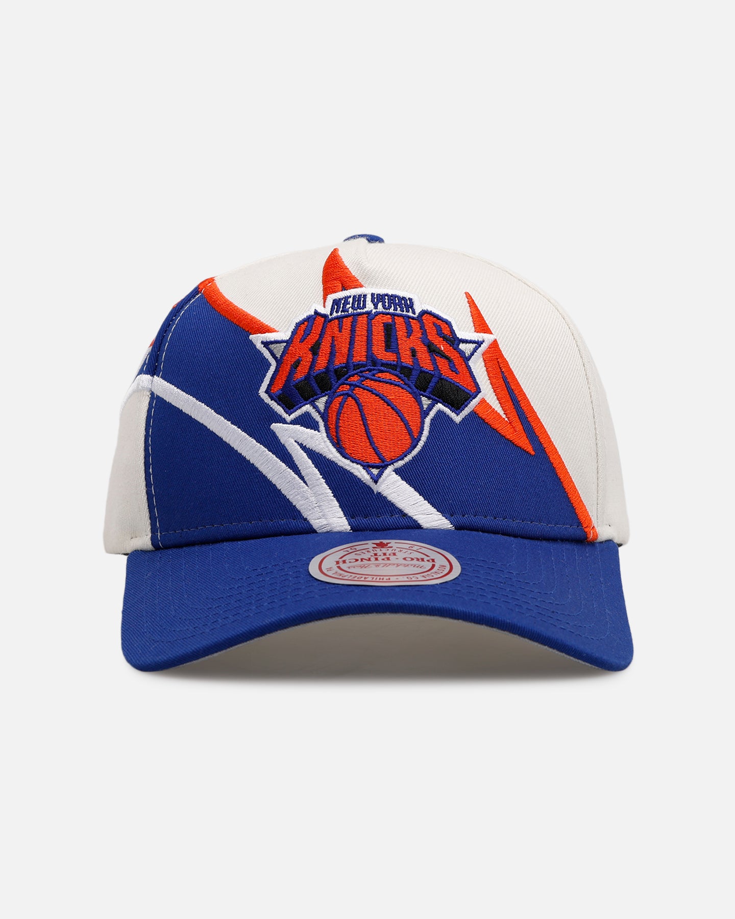 Mitchell & Ness New York Knicks 'Shark Tooth' Pro Pinch Snapback Cream/Blue、mySite、zt4zffjzw