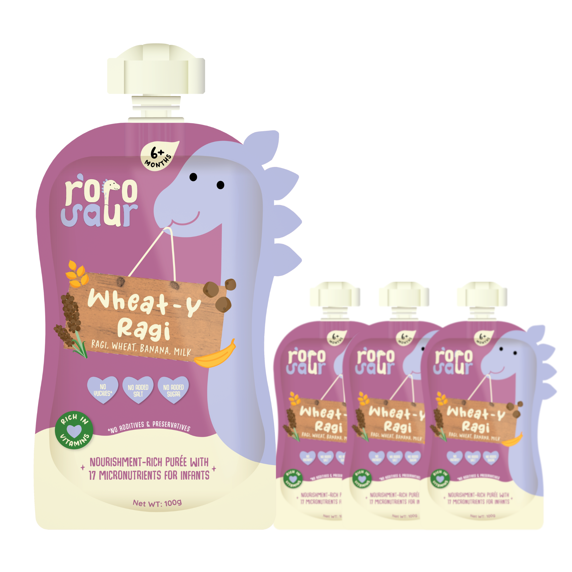 Baby Food | Kids Healthy Snacks | Fruit and Grains Puree | Wheat-Y Ragi | 100 g、mySite、camillekostekn