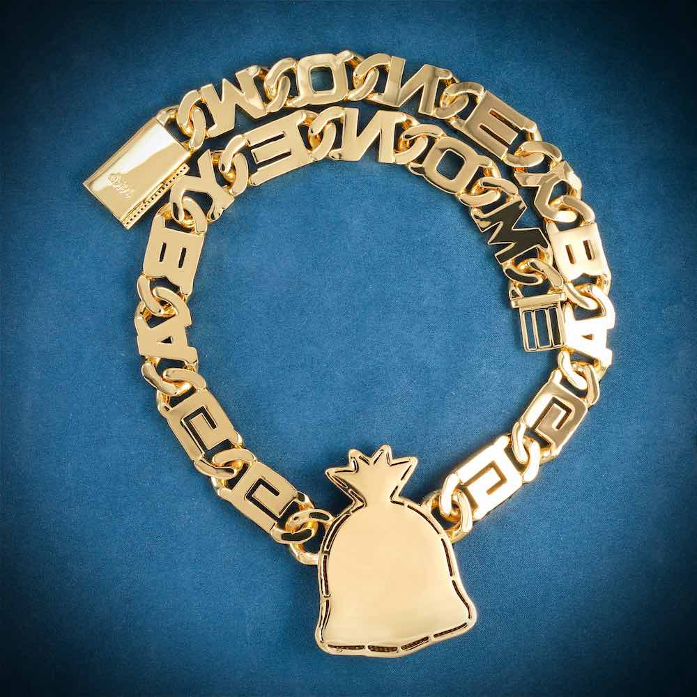 Custom Moneybag Chain Pendant 14K Gold | 12MM、mySite、hinf8tx79