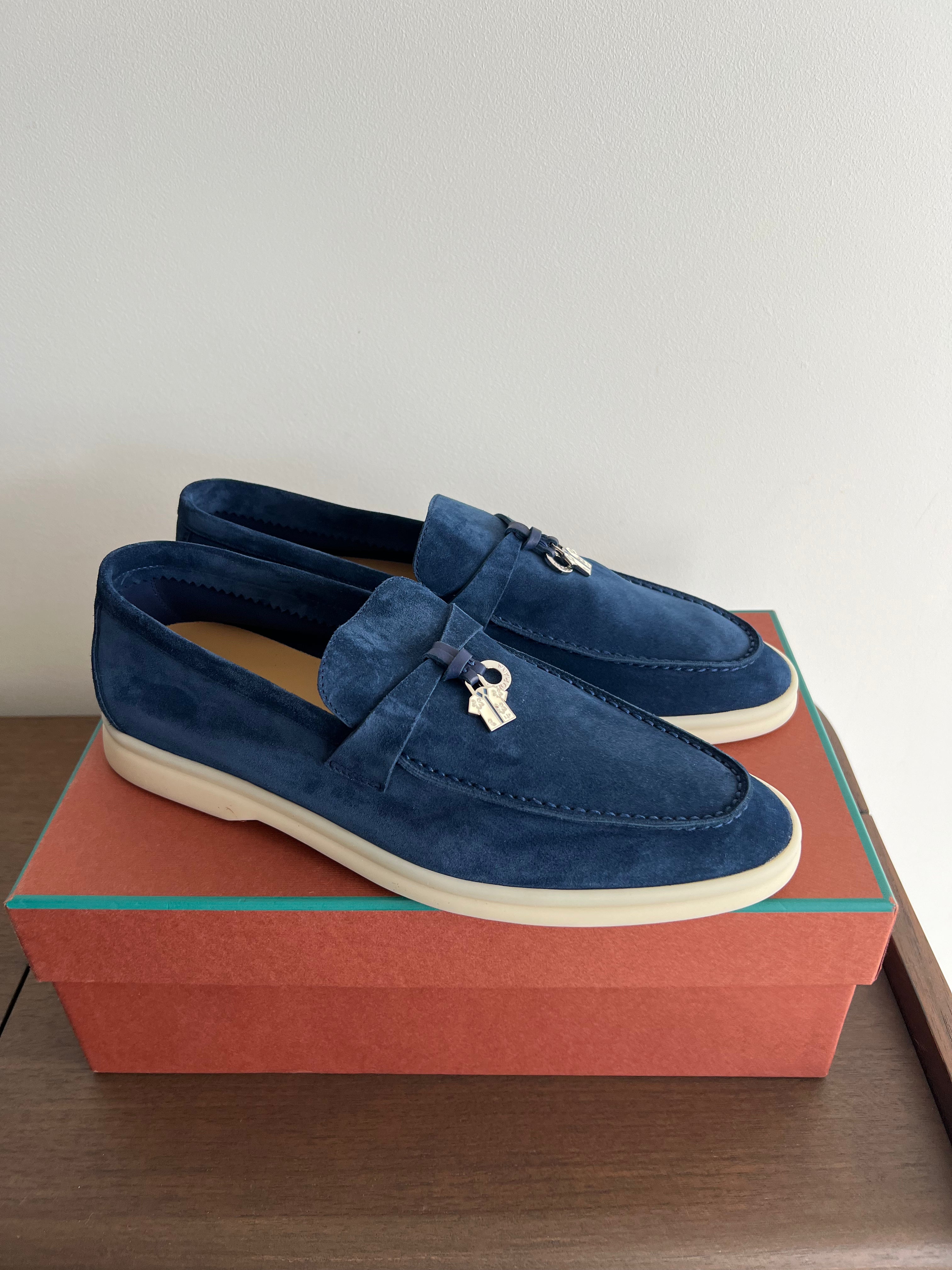 Loro Piana Summer Charms Walk Loafers (Anemone Blue)、mySite、garminoutage.com