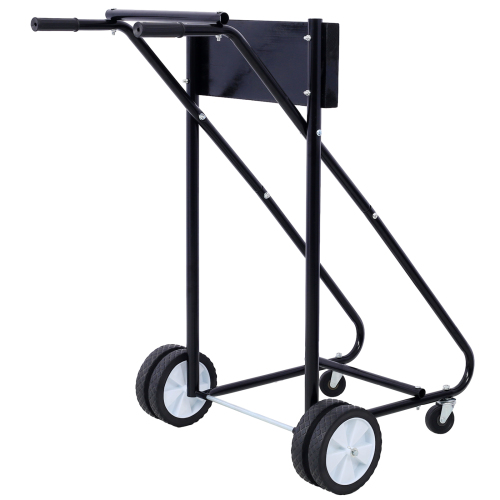 Outboard Boat Motor Stand, Engine Carrier Cart Dolly for Storage, 315lbs Weight Capacity, w/Wheels (black)、、eastwooduniform