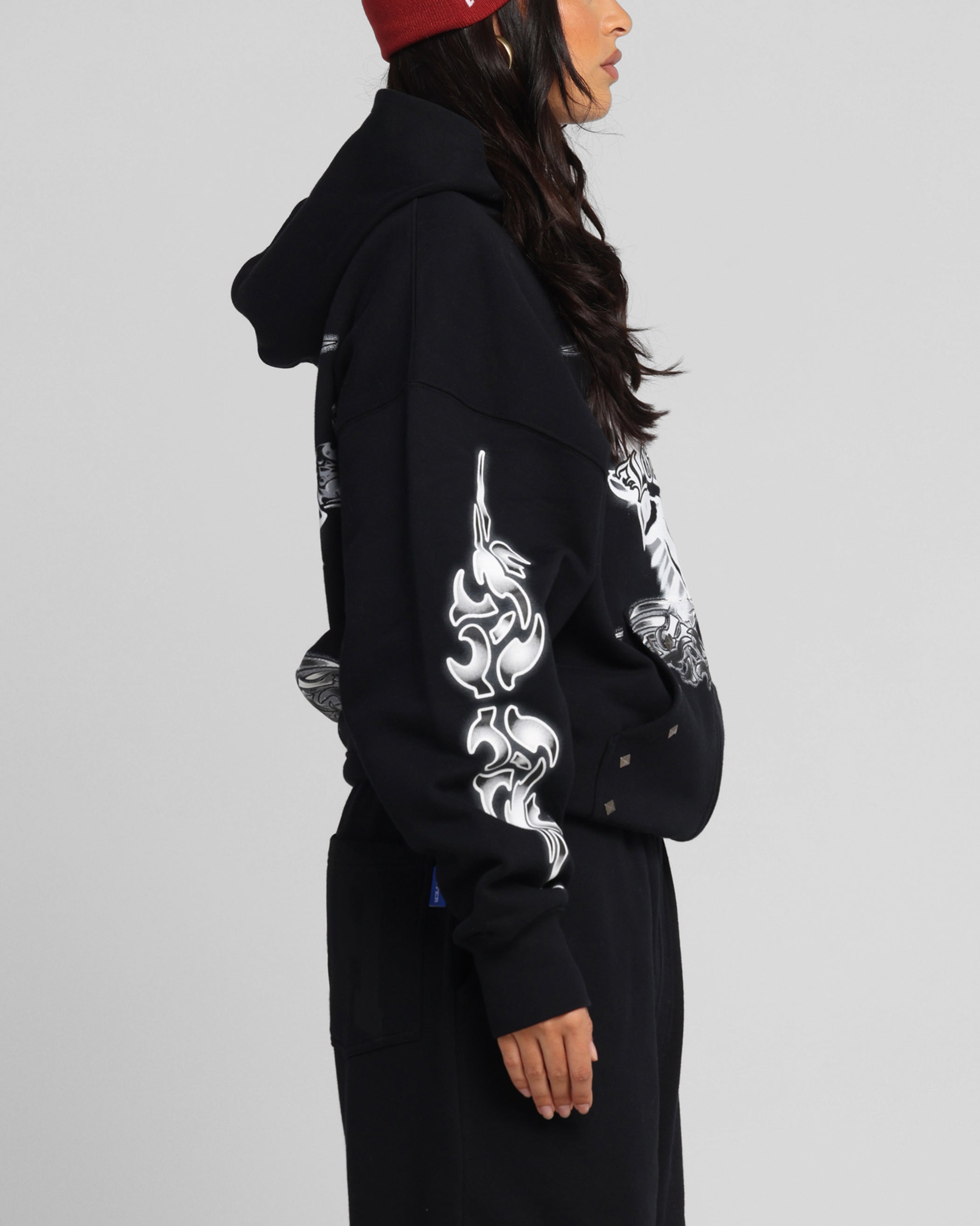 Loiter Hearts Zip Hoodie Black、mySite、zt4zffjzw