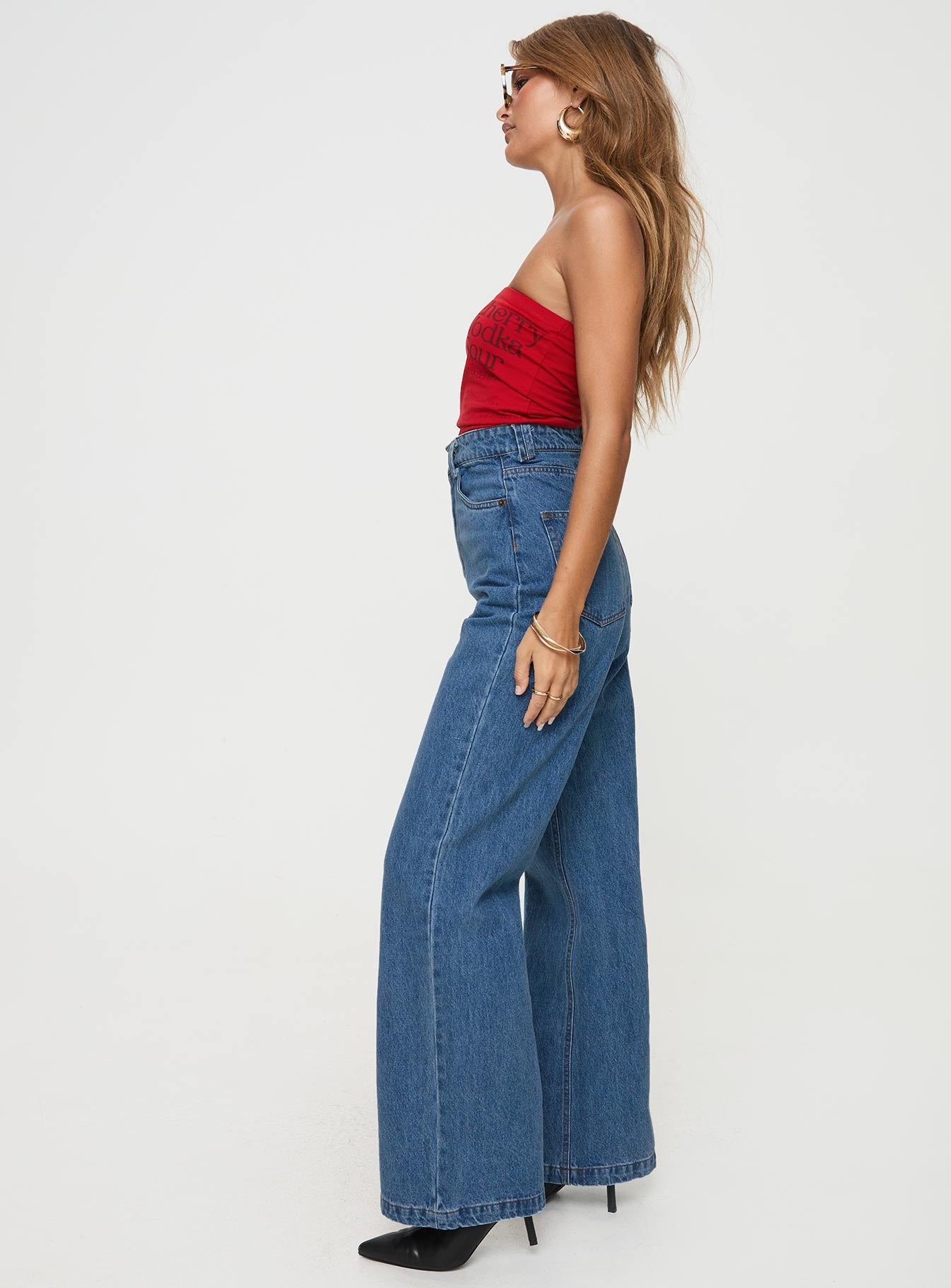 Zephee Wide Leg Jeans Light Wash Petite、mySite、solidvoid
