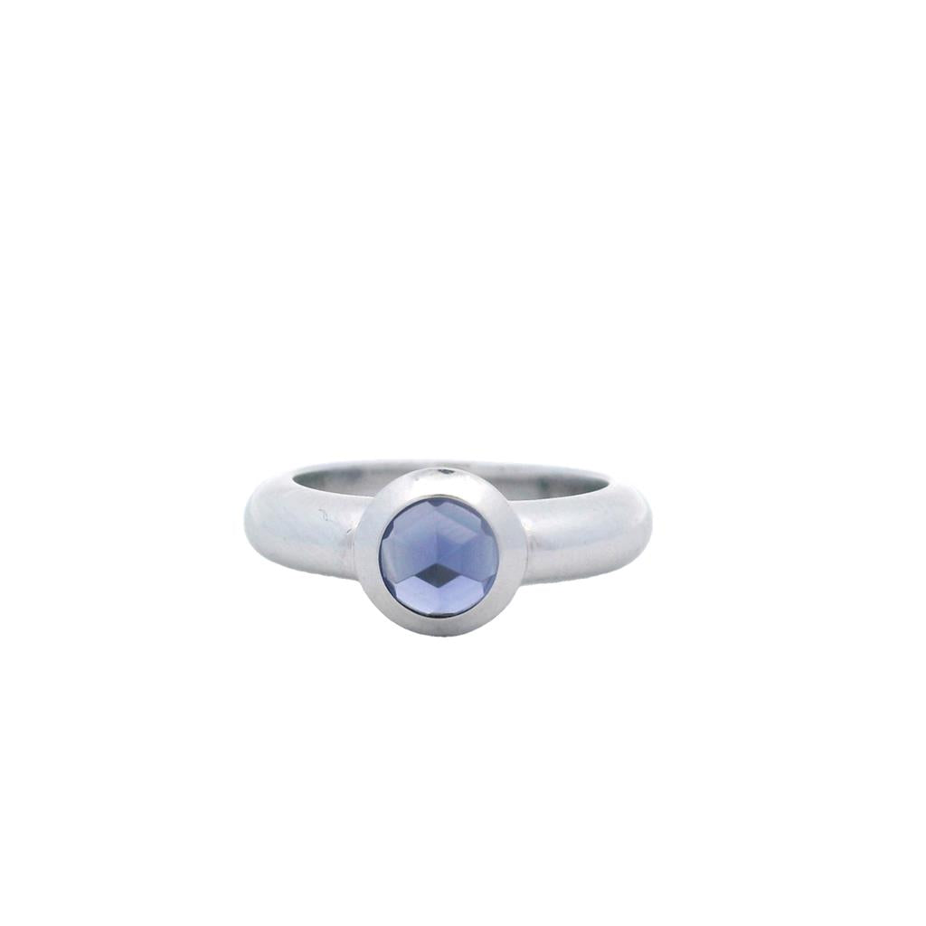 Estate 18K White Gold Iolite Solitaire Tiffany & Co Ring、mySite、botmansion
