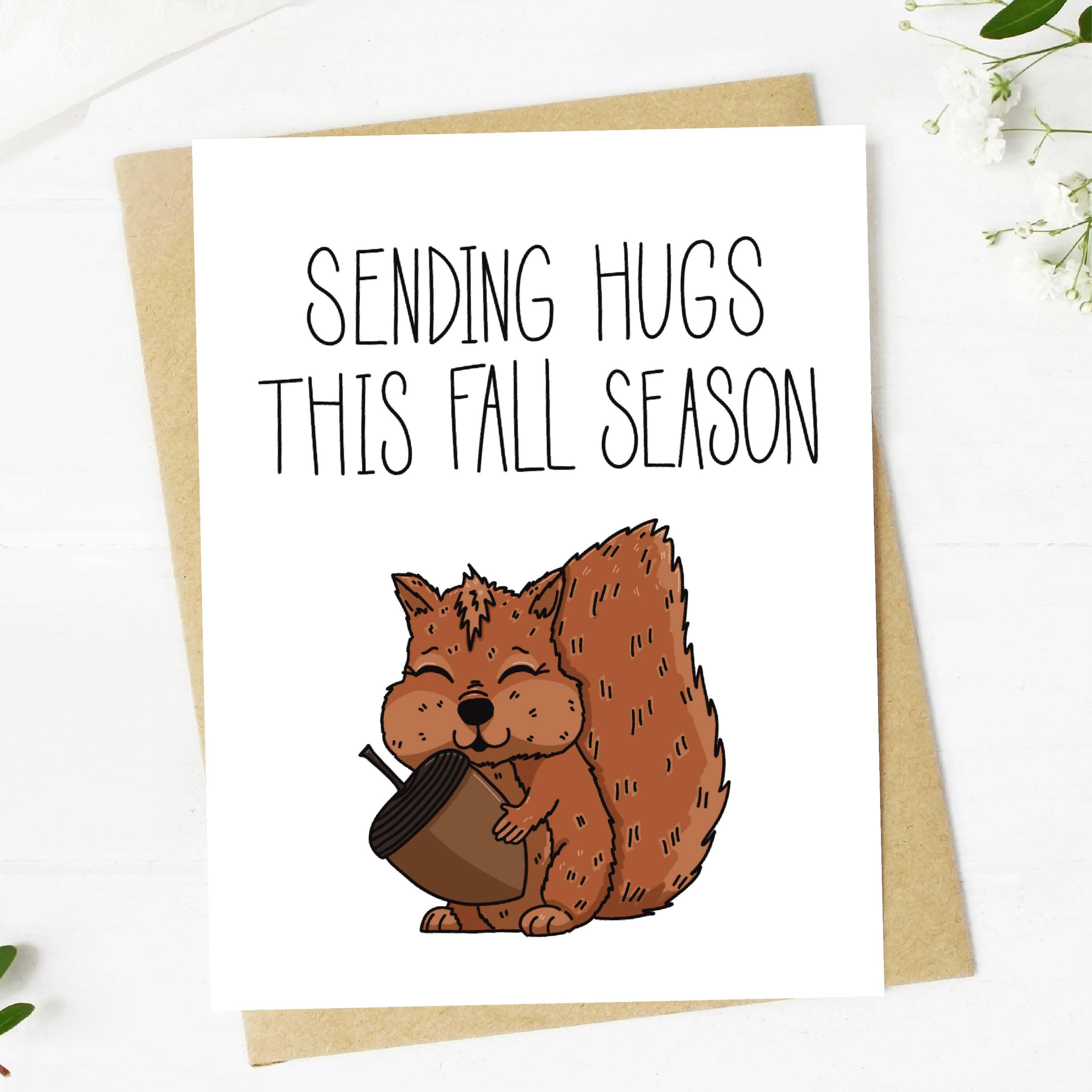  Sending Hugs This Fall Season Greeting Card、mySite、ghnorth