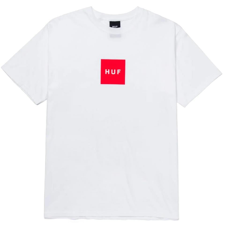  Huf Essentials Box Logo T-Shirt - White、mySite、merchandisen