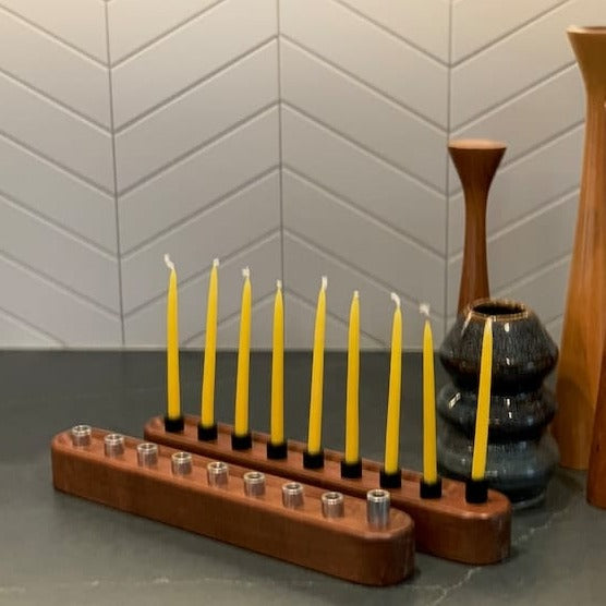 Rounded Wooden Menorah - Choice of Wood、mySite、topwebapps