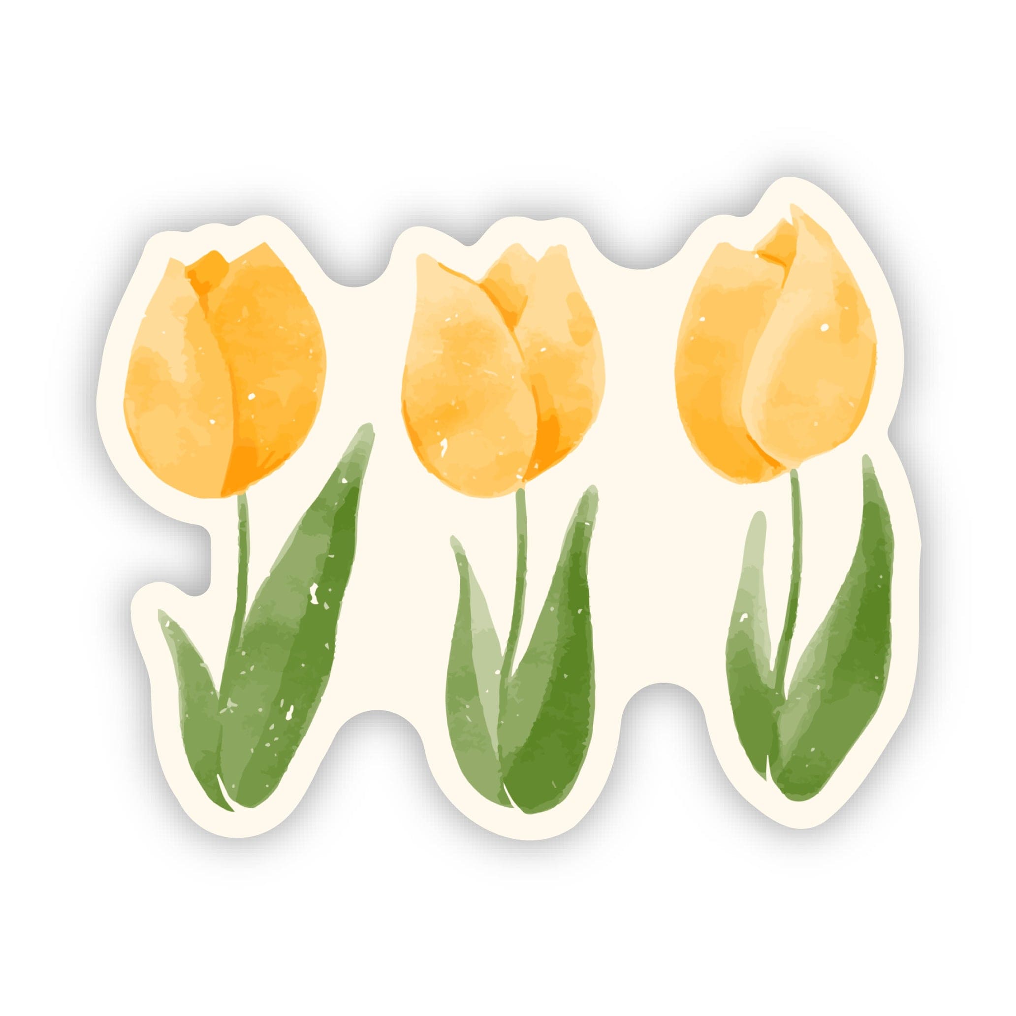  Spring Yellow Tulips Sticker、mySite、ghnorth