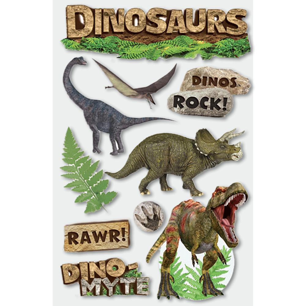  Dinosaurs 3-D Stickers、mySite、ghnorth