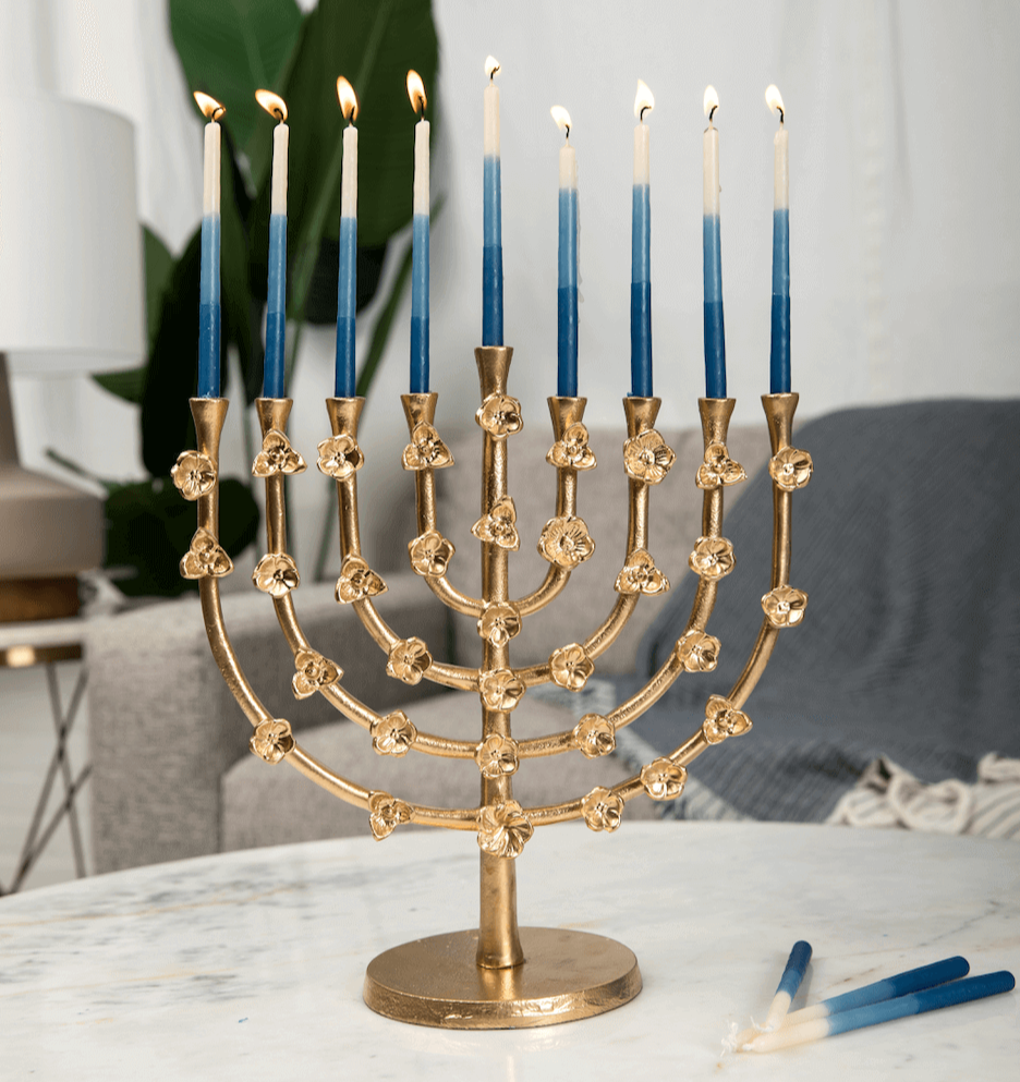 Gold Floral Lily Menorah、mySite、topwebapps