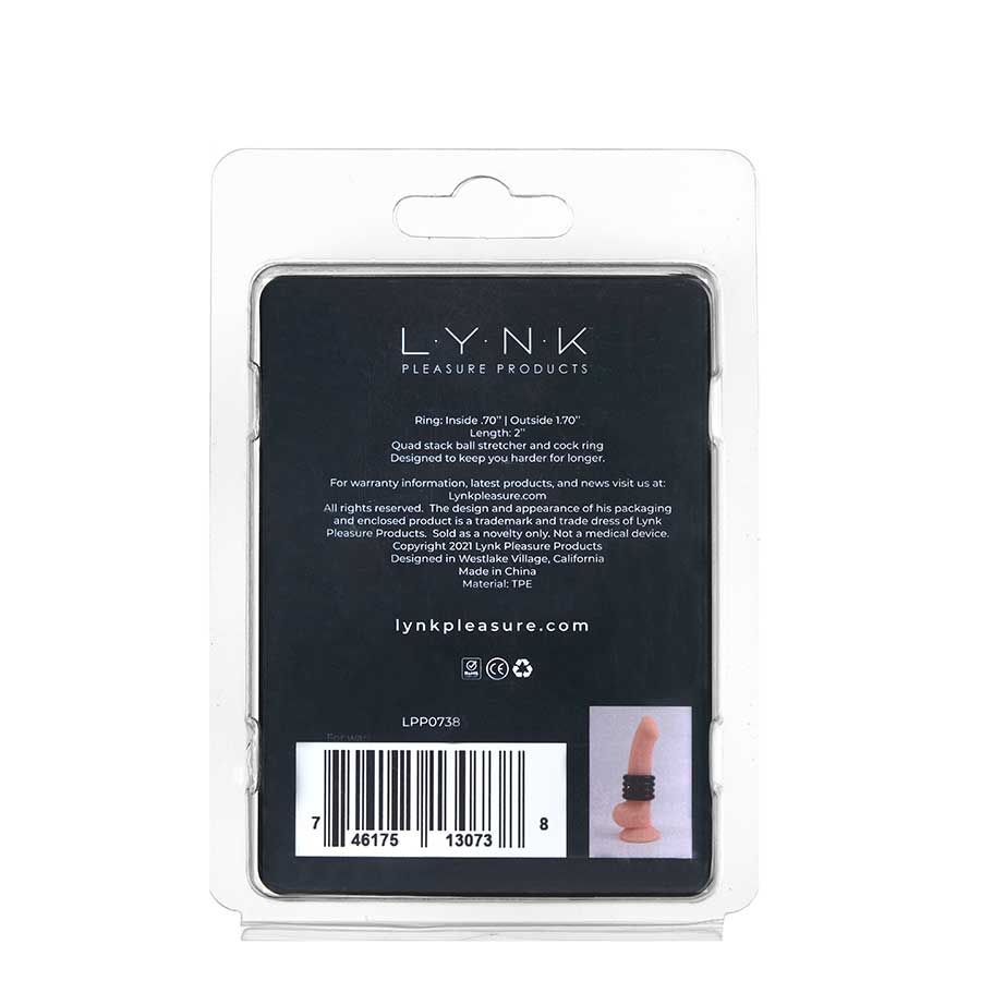 The Stack 2 Inch Ball Stretcher & Cock Ring in Black by Lynk Pleasure、mySite、bottomscart