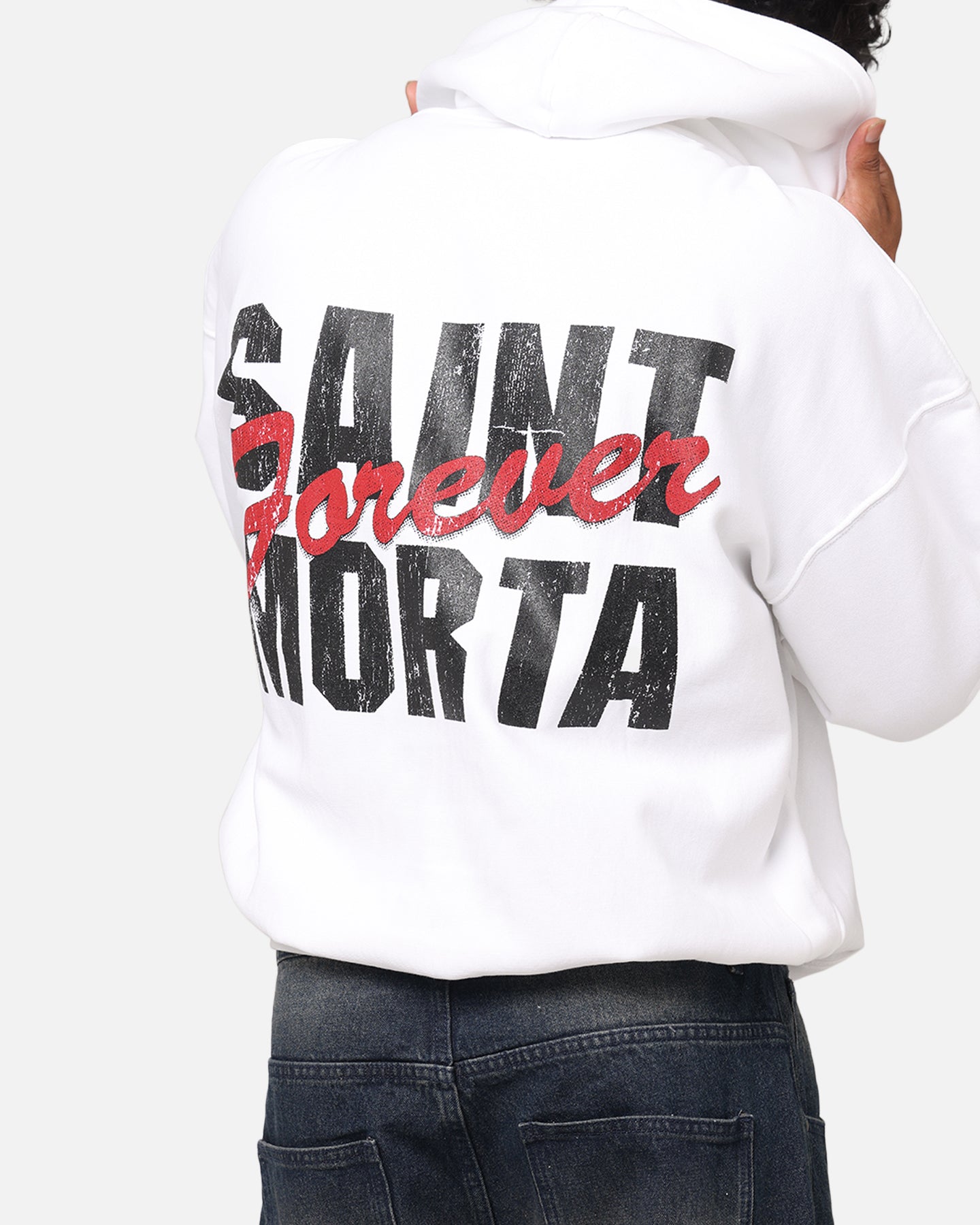 Saint Morta Forever Boxy Hoodie White、mySite、zt4zffjzw