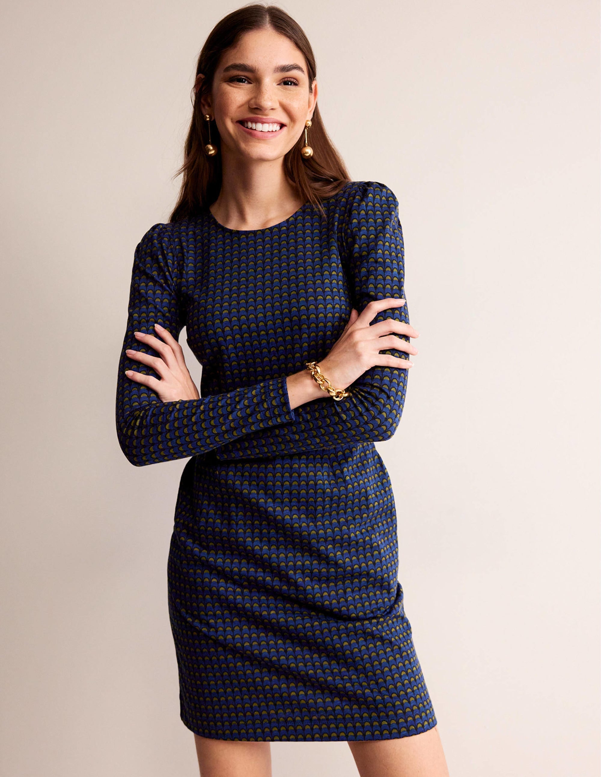  Penelope Jersey Dress-Sapphire Blue, Geo Charm、mySite、ashleygrahame