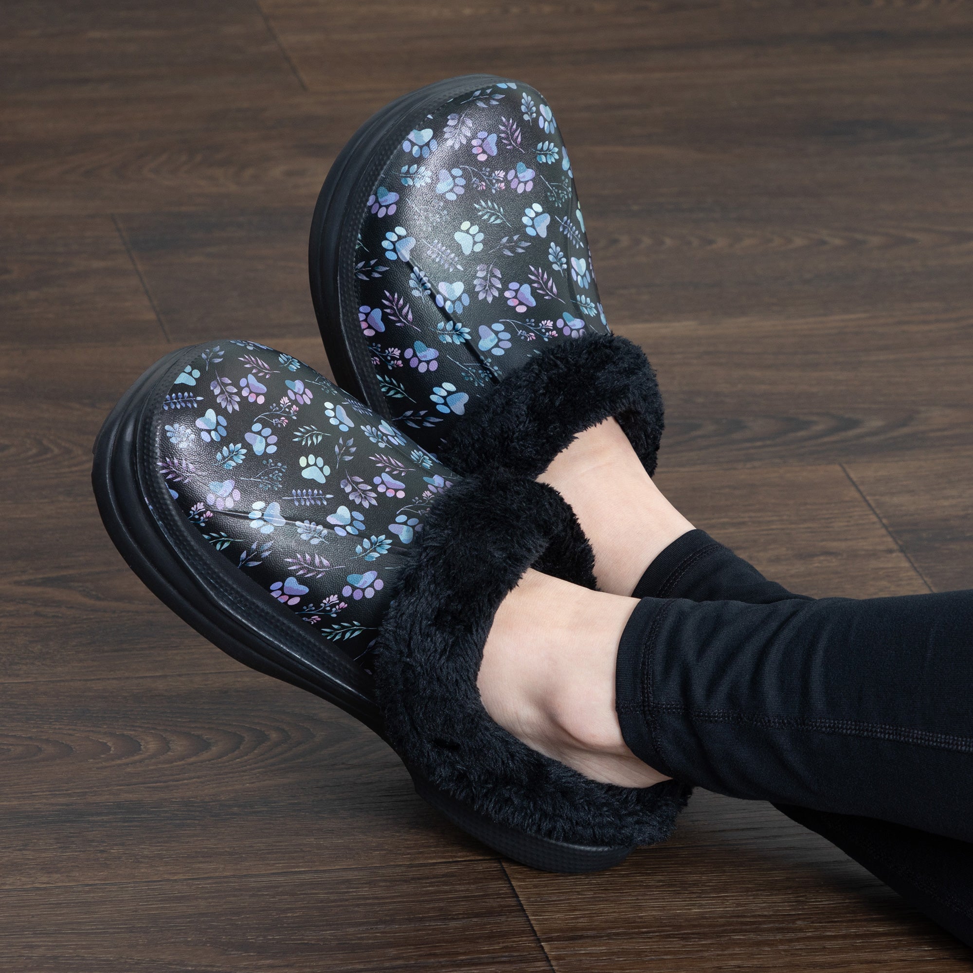 Paw Print Indoor/Outdoor Slide Slippers、mySite、camillekostekn