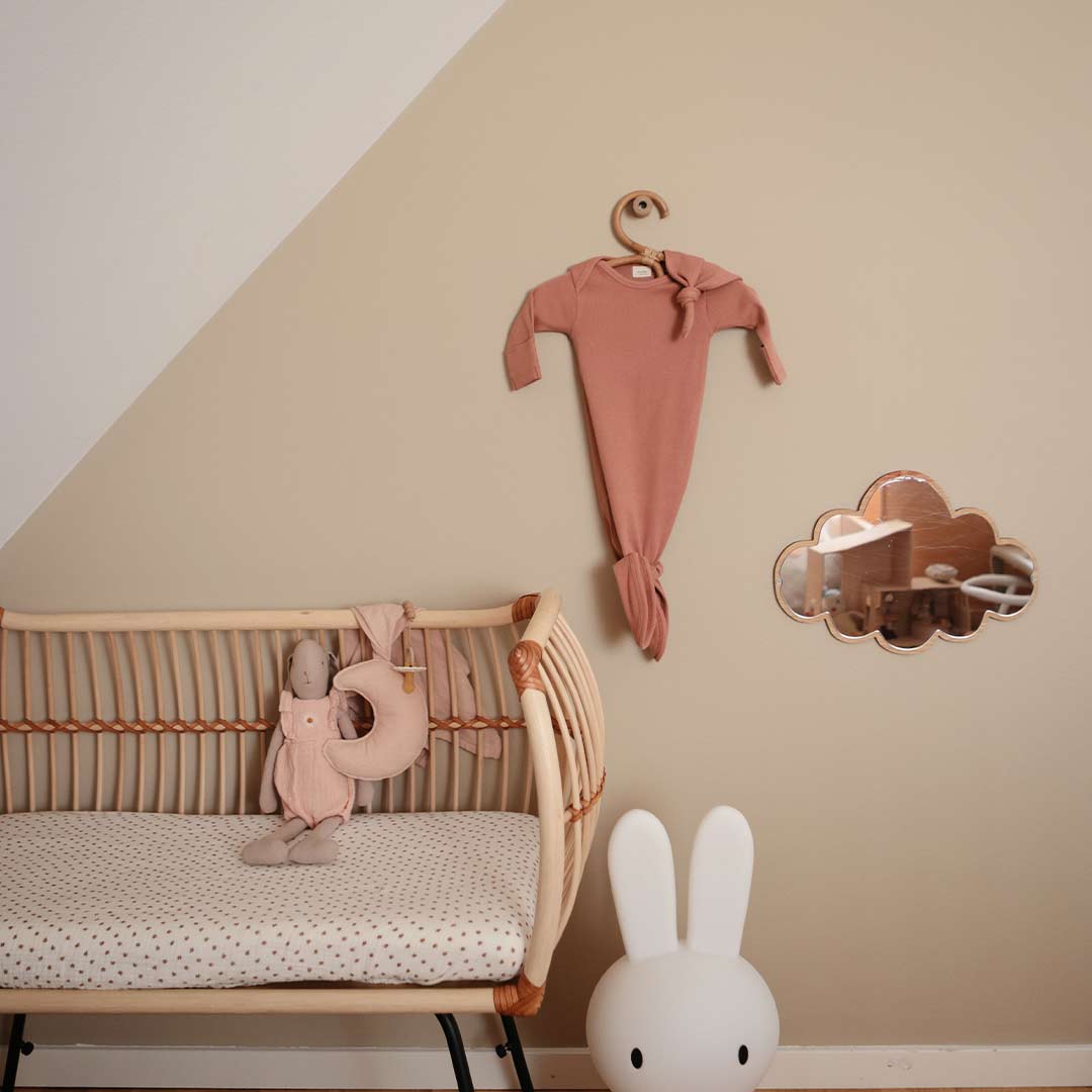  Mushie Ribbed Knotted Baby Gown - Cedar、mySite、merchandisen