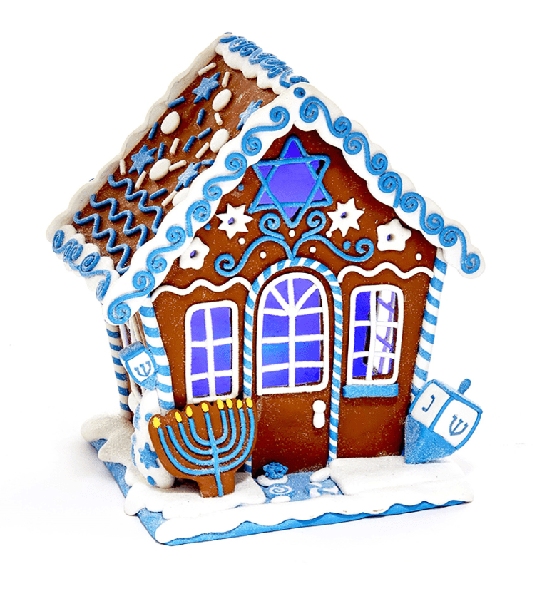 Gingerbread LED Hanukkah House Table Piece、mySite、topwebapps