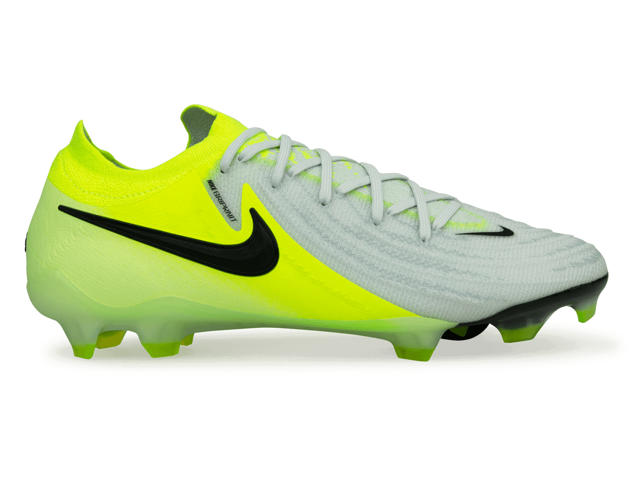 Nike Men's Phantom GX II Elite FG Silver/Black/Volt、mySite、noshort