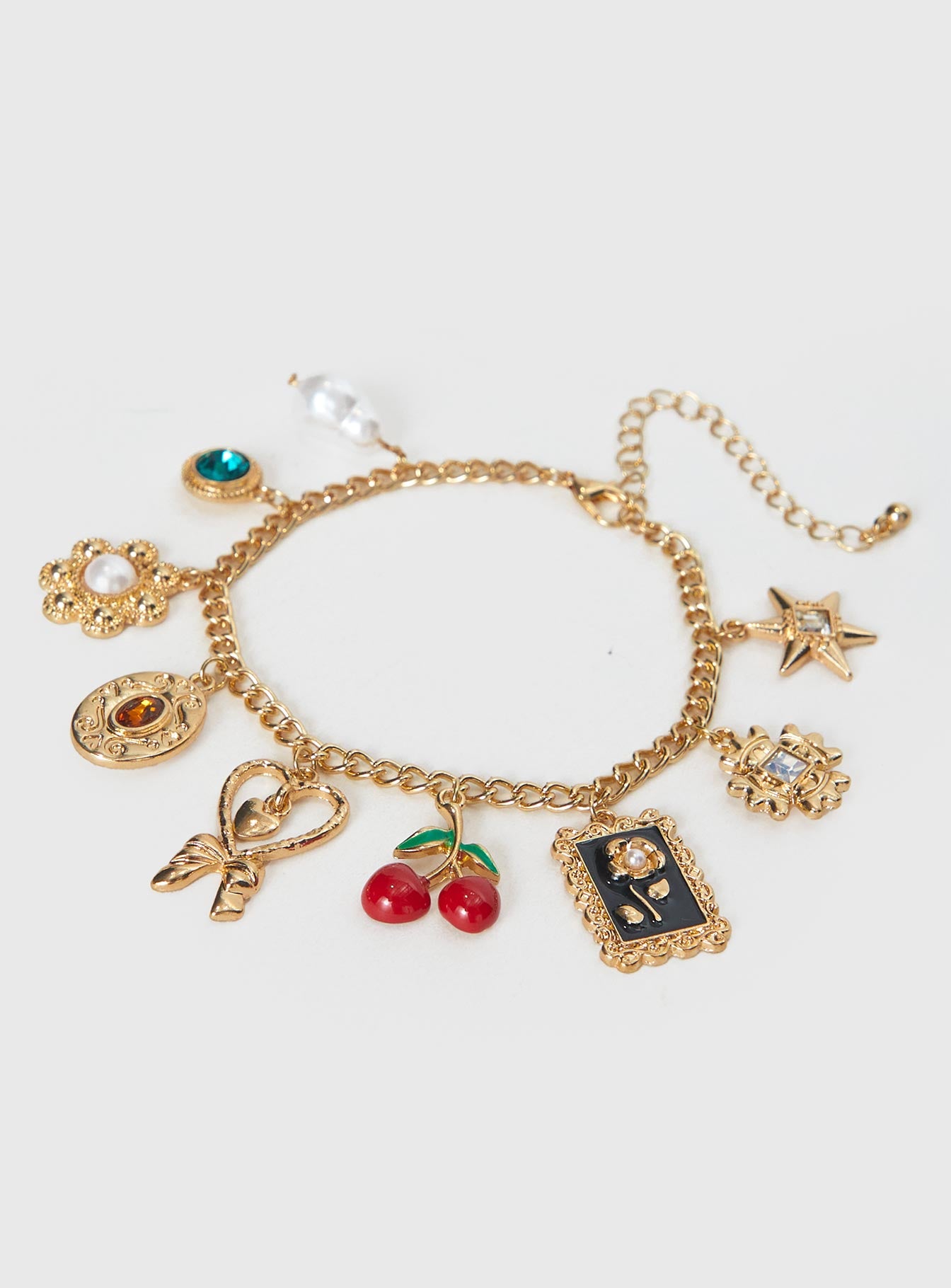 Cherry Dreams Charm Bracelet Gold、mySite、solidvoid