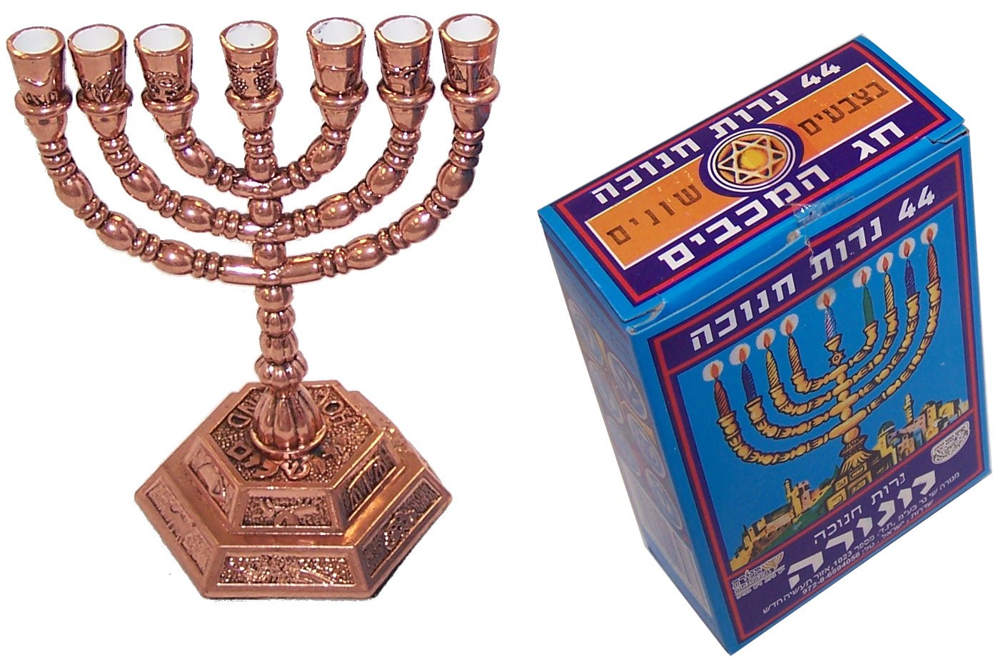  Holy Land Market Jewish Candle Sticks Menorah - 7 Branches - 12 Tribes of Israel Menorah、mySite、elrpsem3k