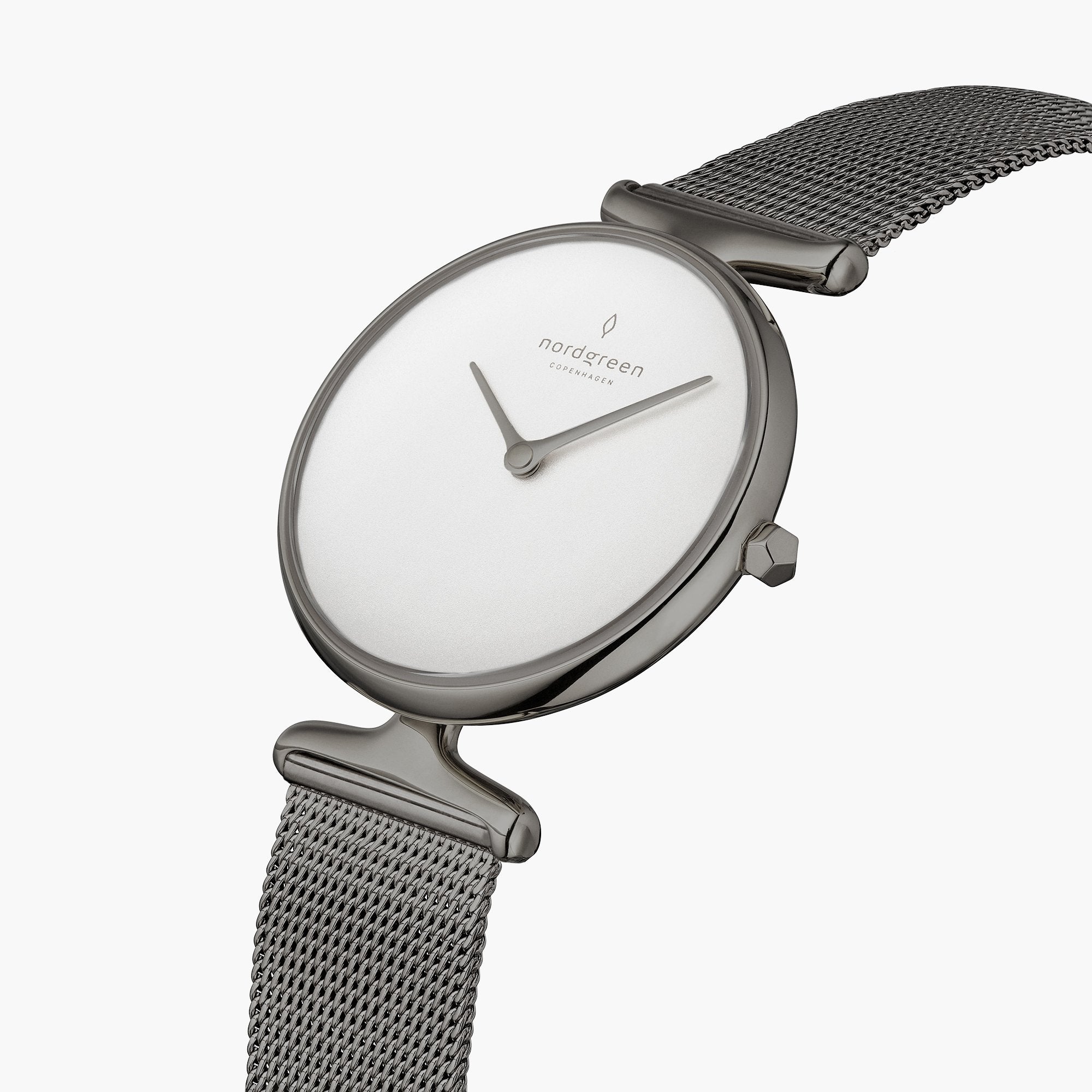  Unika - BUNDLE White Dial Gun Metal | Gun Metal Mesh / Black Leather Straps