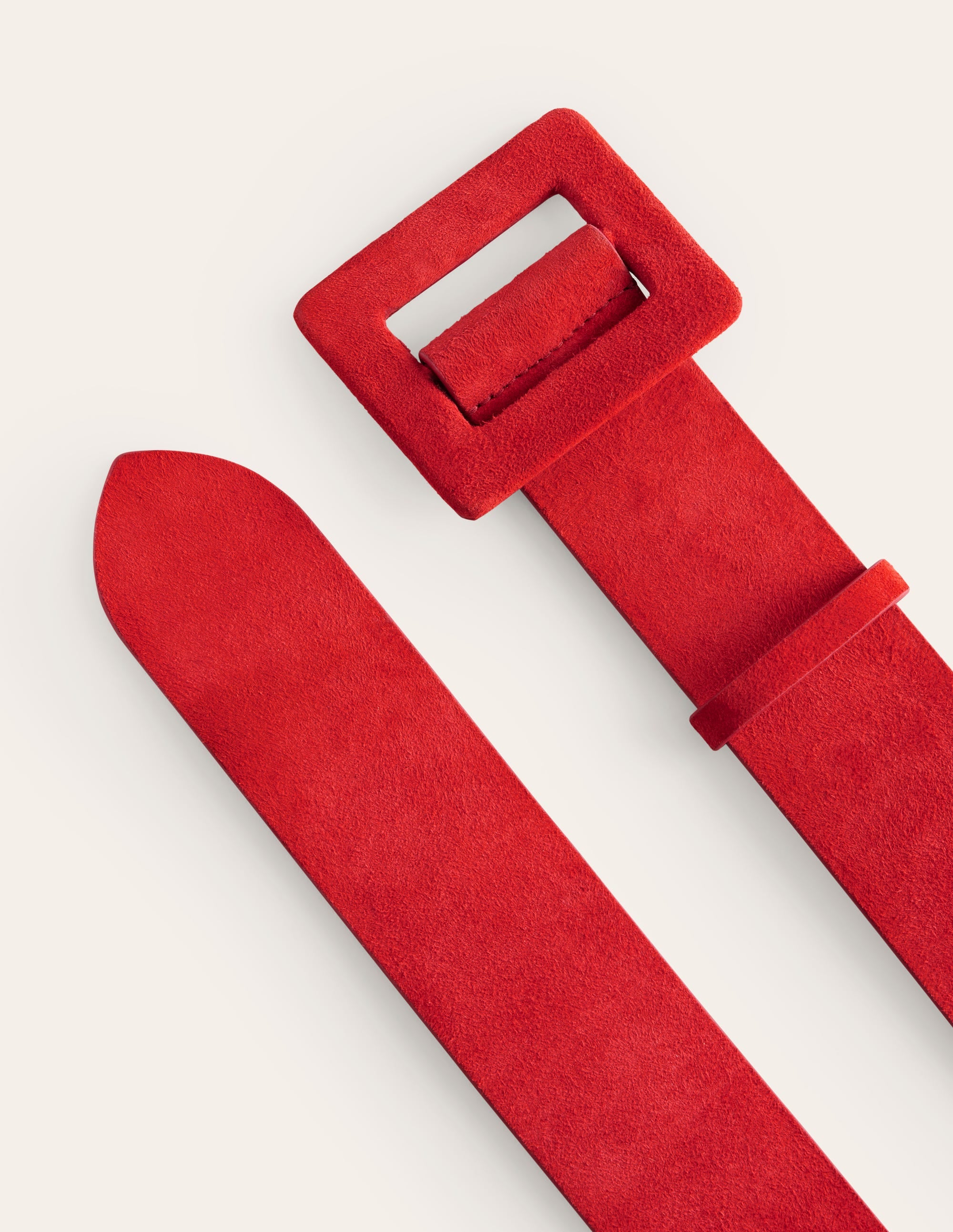  Suede Buckle Belt-Post Box Red、mySite、ashleygrahame