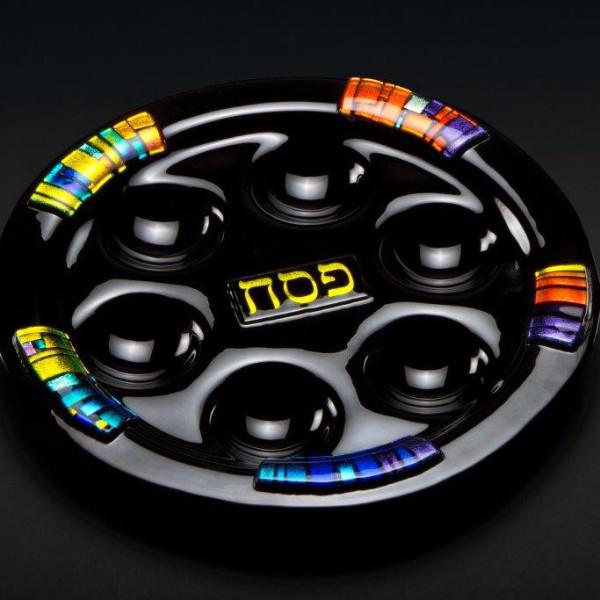 Black Glass Seder Plate by Daryl Cohen、mySite、topwebapps