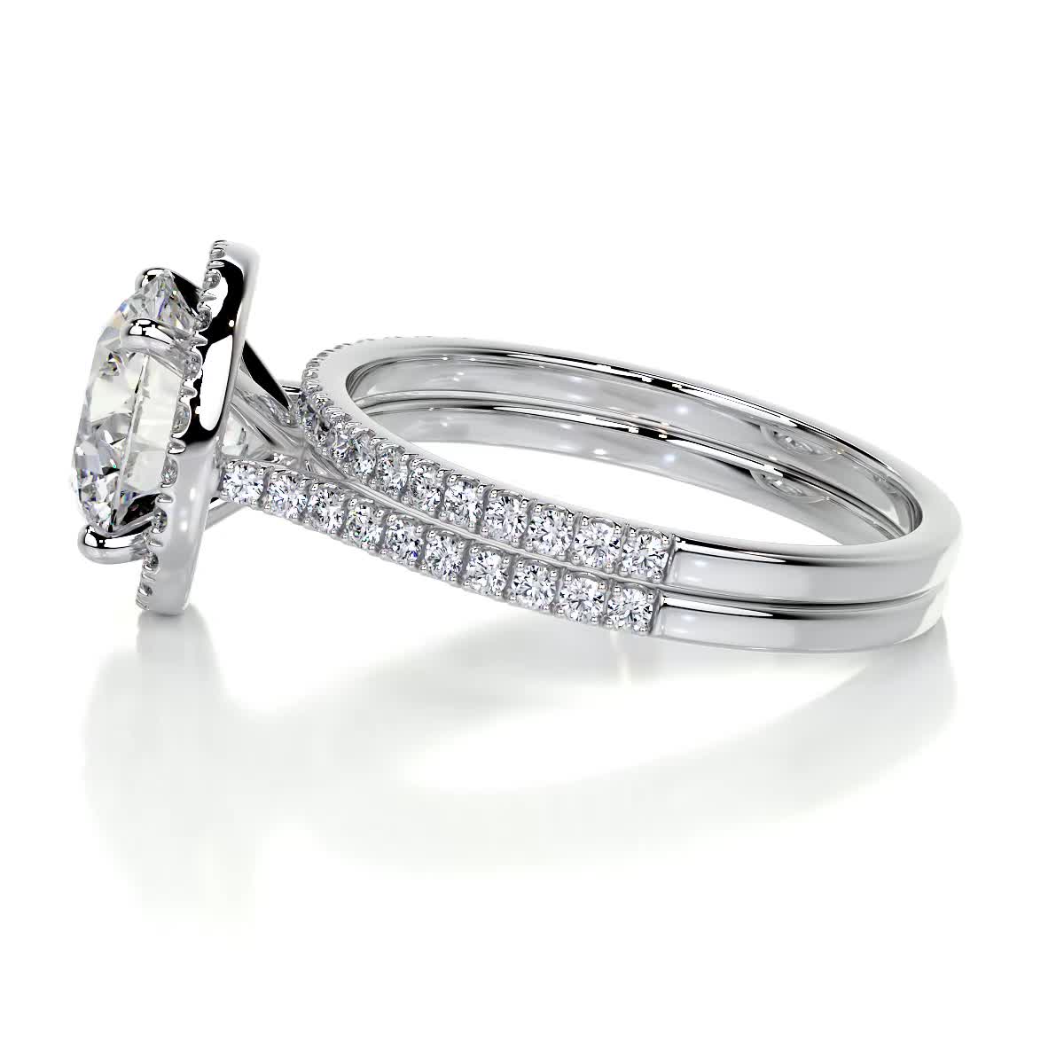 Layla Lab Grown Diamond Bridal Set - 14K White Gold、mySite、hinf8tx79