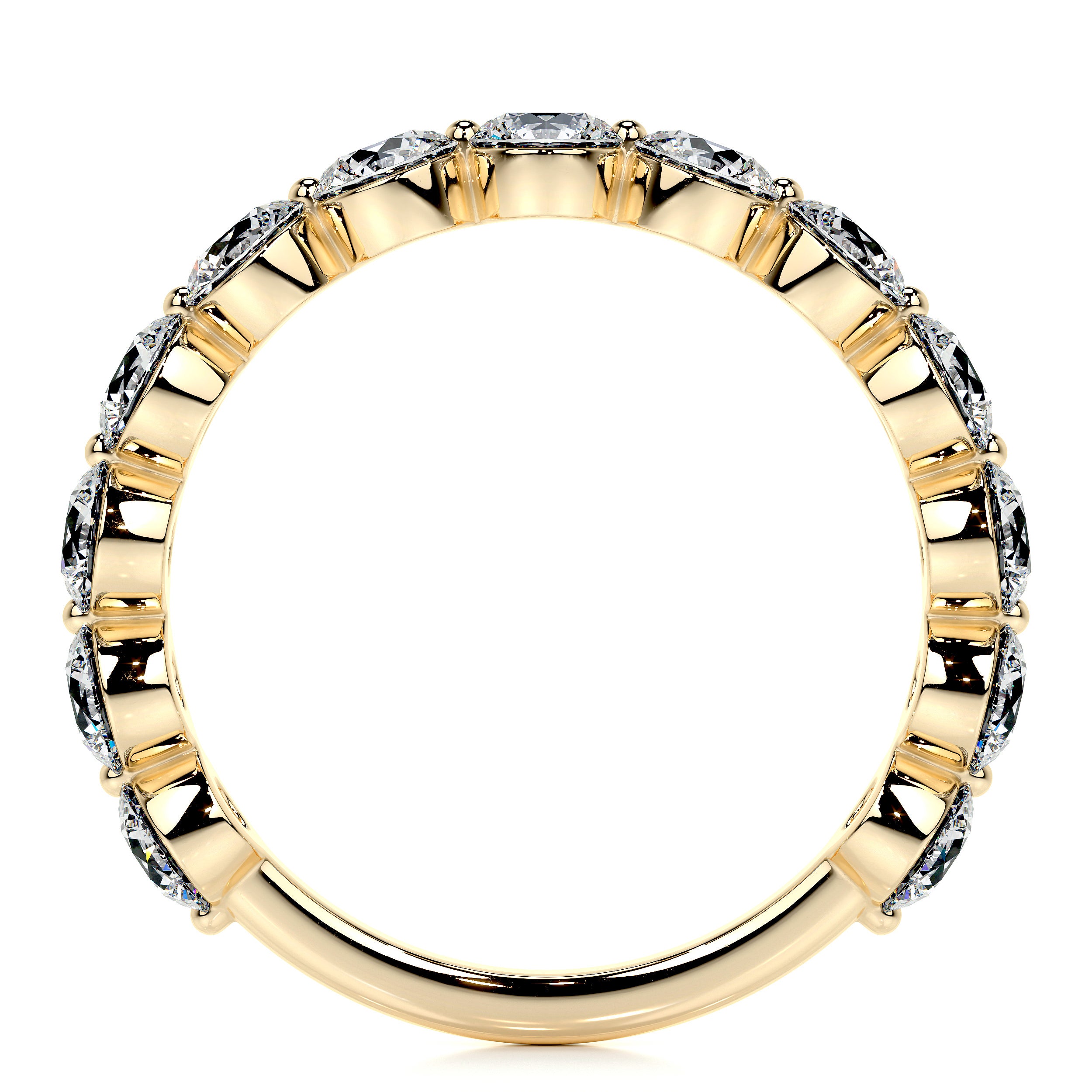 Josie Lab Grown Half-Eternity Wedding Ring (2 Carat) -18K Yellow Gold、mySite、hinf8tx79