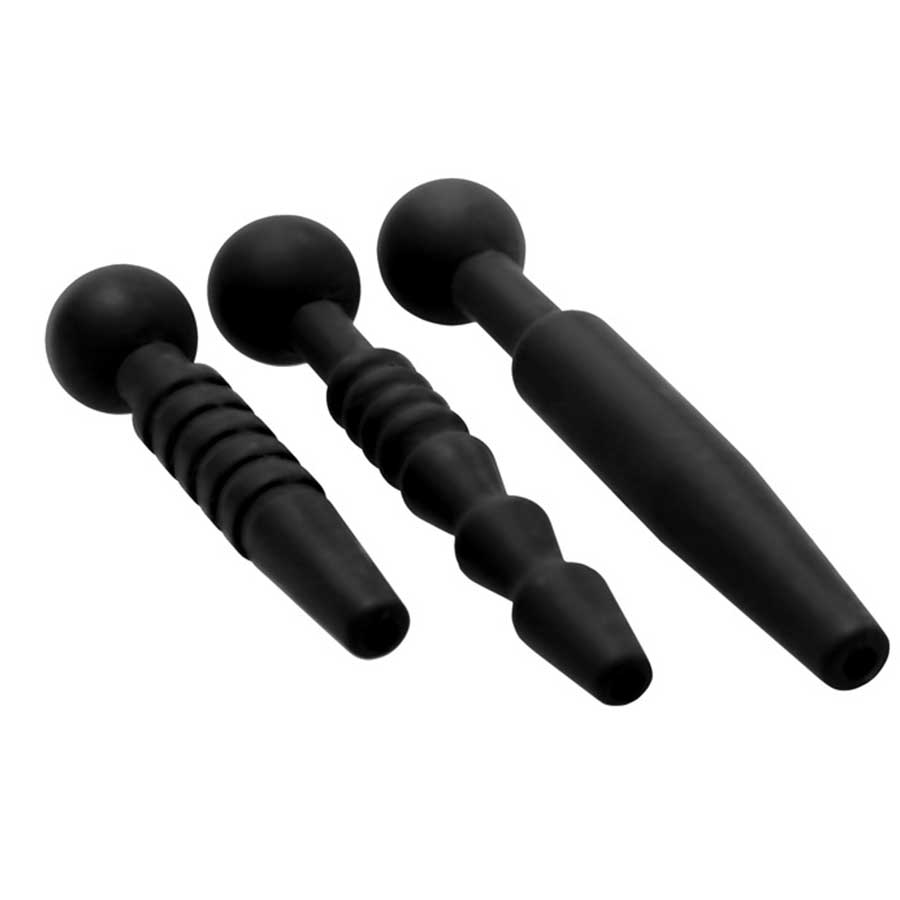 Dark Rods 3 Piece Black Silicone Penis Plug Set、mySite、bottomscart