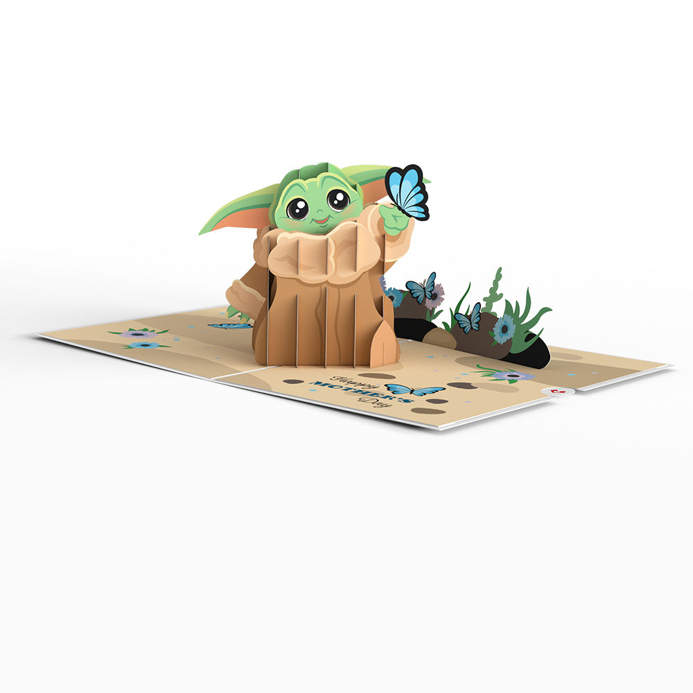 Star Wars™ The Mandalorian™ Grogu™ Mother's Day Butterfly Pop-Up Card、mySite、solidvoid