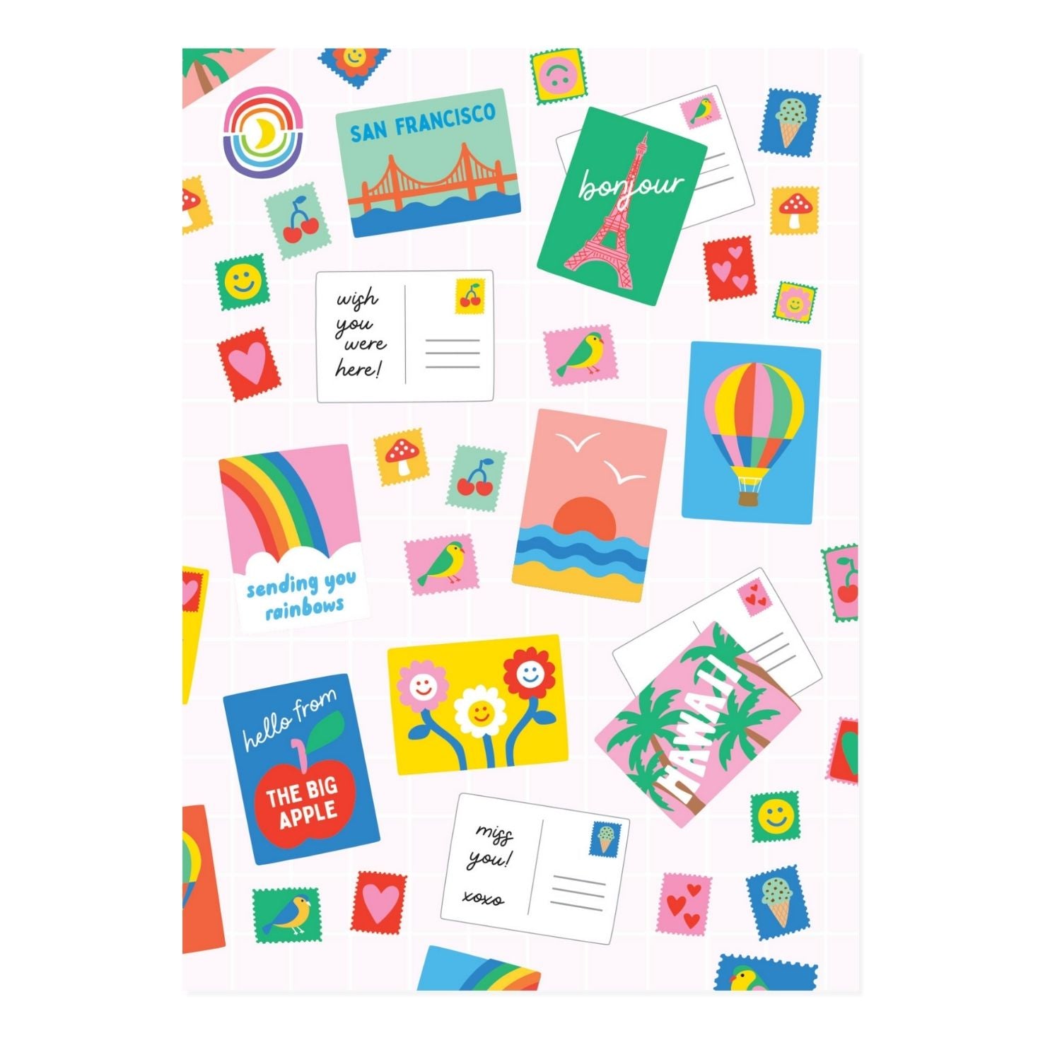  Greetings from Everywhere Sticker Sheet、mySite、ghnorth