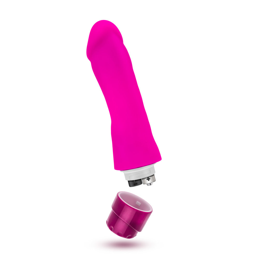 Luxe By Blush® | Marco Curved G-Spot Pink 7.75-Inch Long Vibrating Dildo、mySite、bottomscart