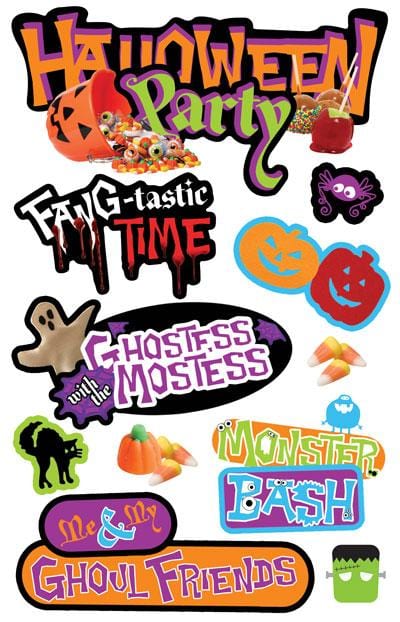  Scrapbook Stickers - 3D Halloween Party、mySite、ghnorth