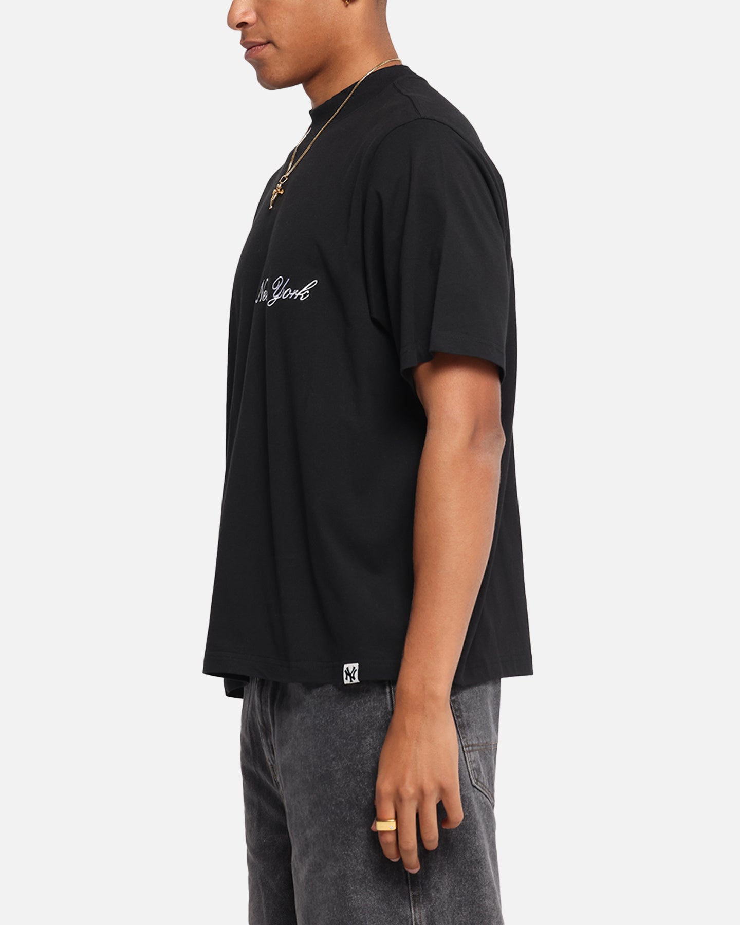 Majestic Athletic New York Yankees Script Boxy T-Shirt Black、mySite、zt4zffjzw