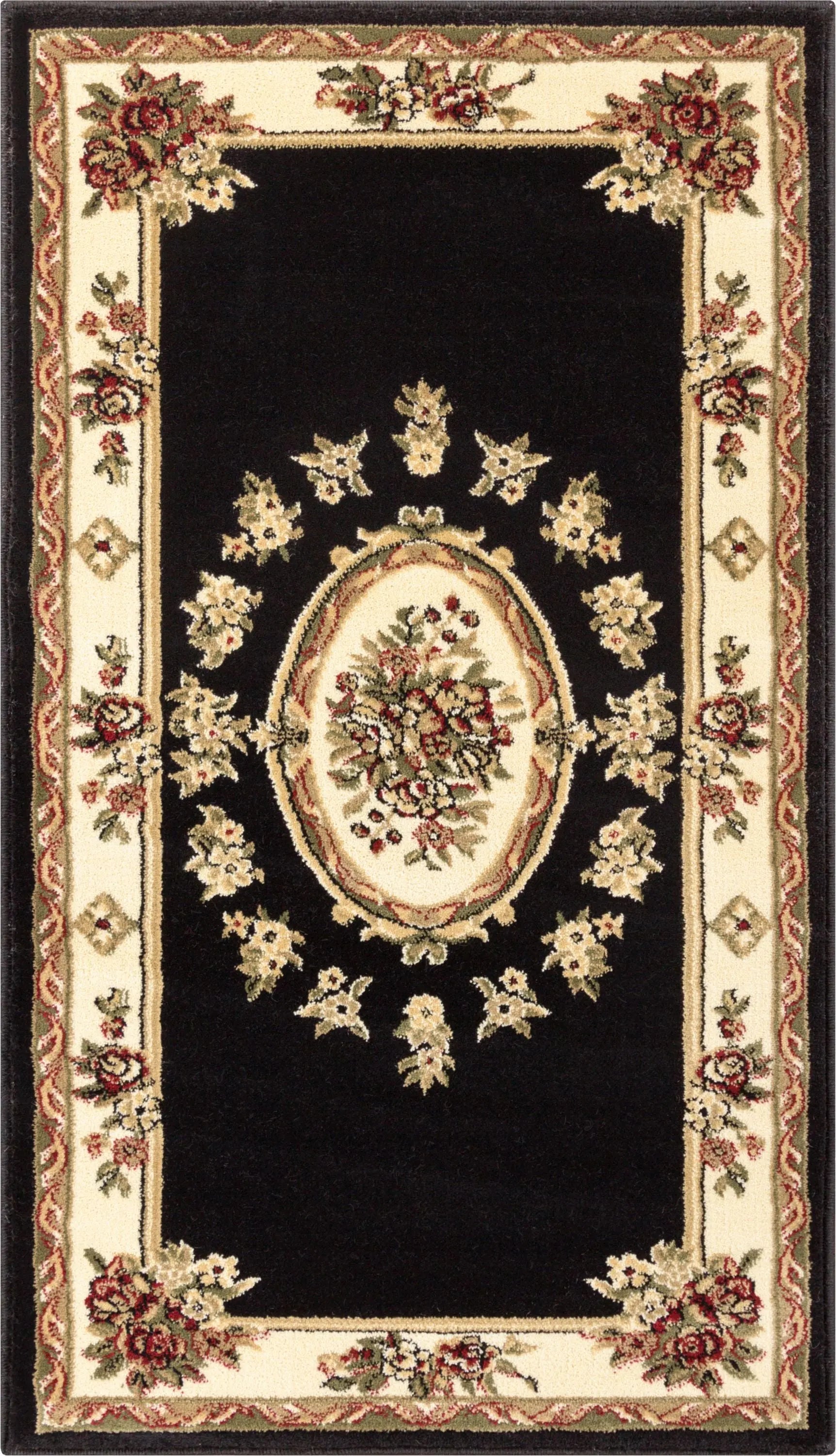 Le Petit Palais Black Traditional Rug、mySite、gigharbornorthrealestate