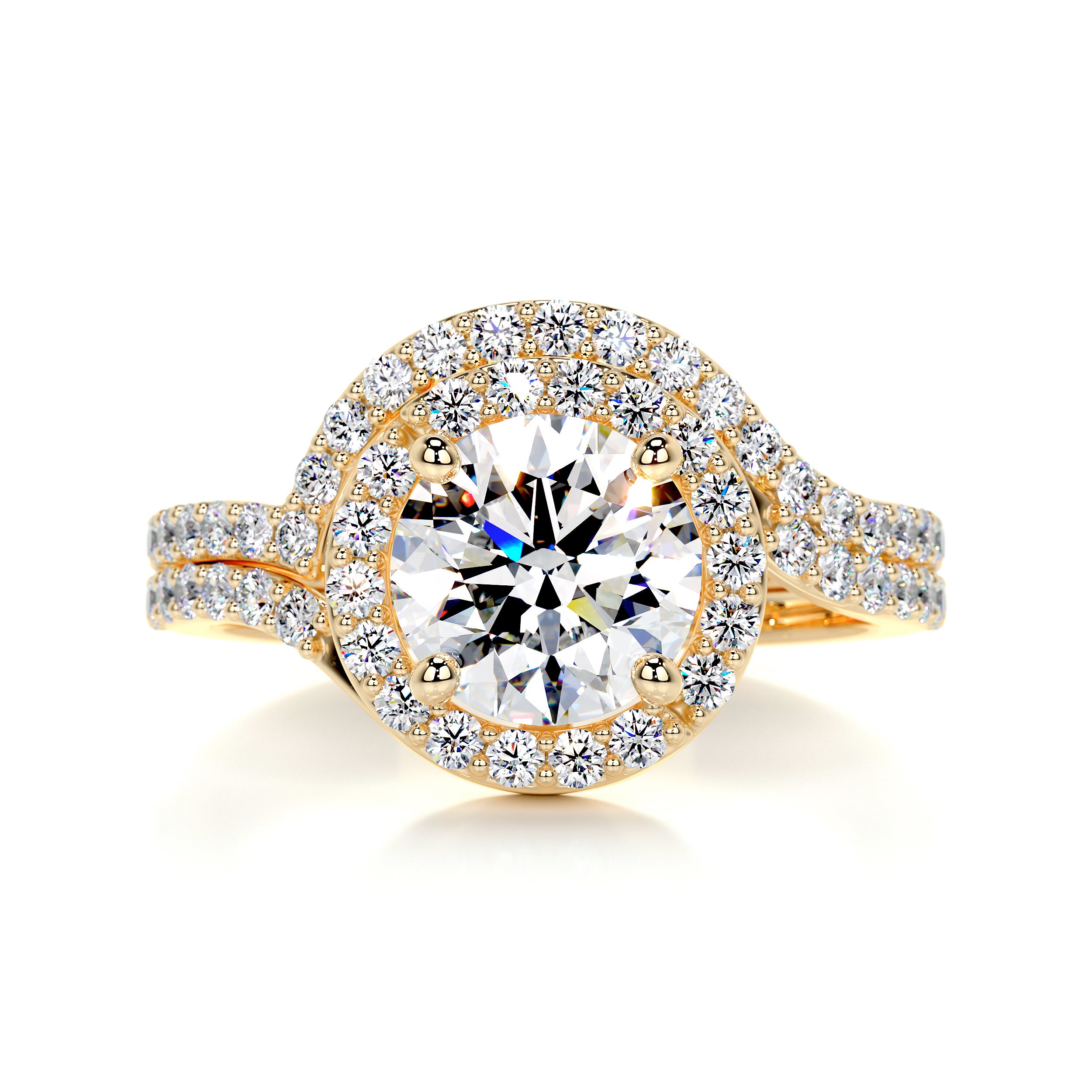 Stella Moissanite & Diamonds Bridal Set -18K Yellow Gold、mySite、hinf8tx79