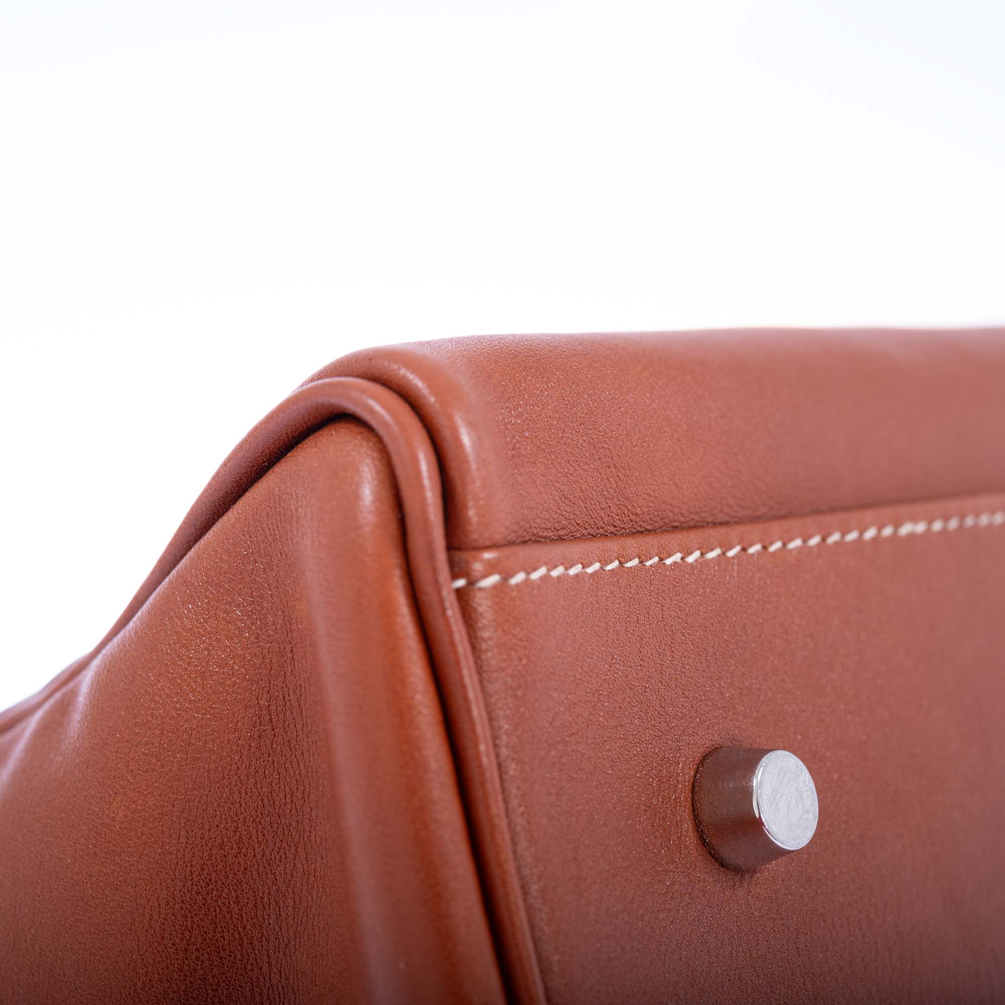 Hermès Kelly 50 Relax Travel Bag Fauve Box Leather Palladium Hardware、mySite、garminoutage.com