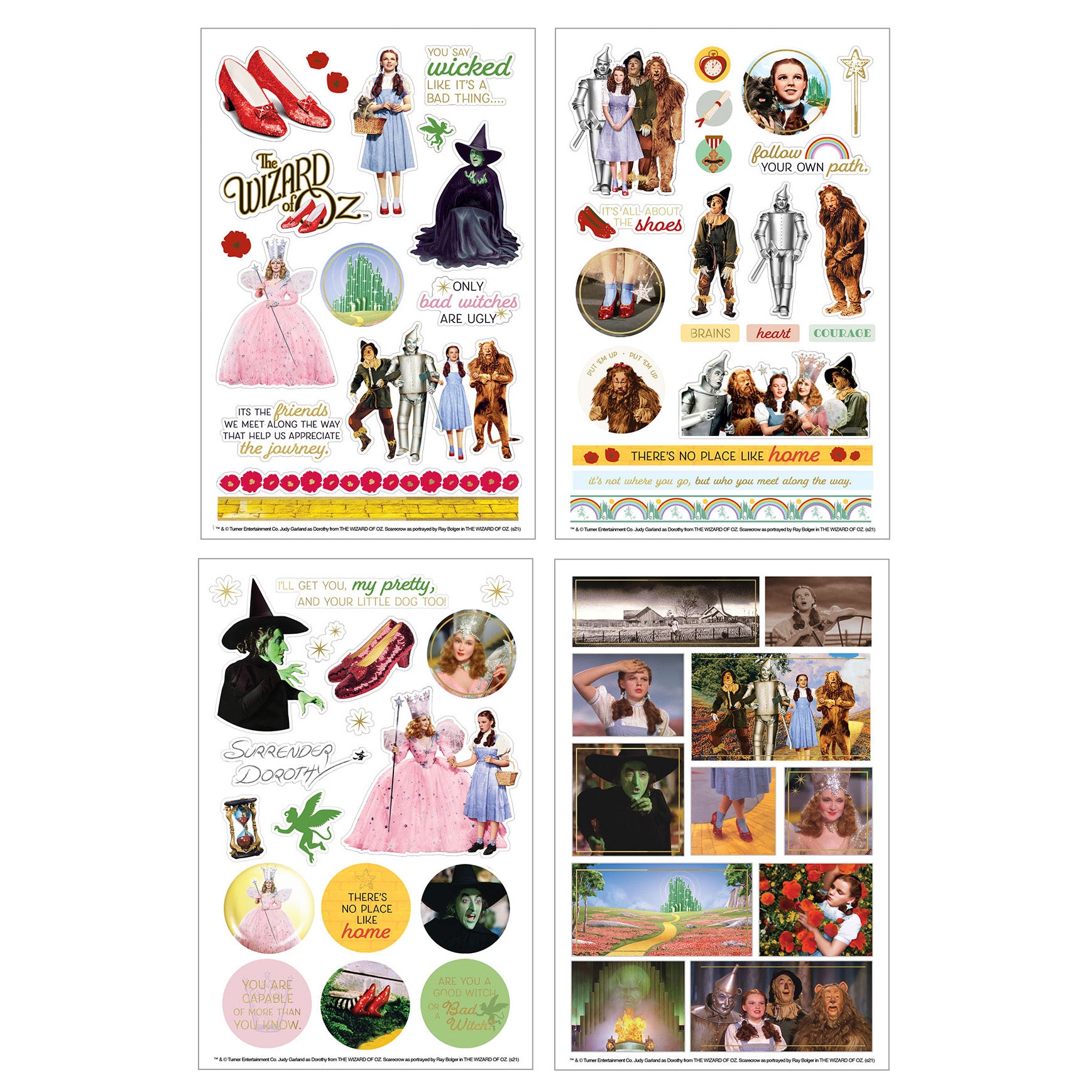  Wizard of Oz Stickers, 4 sheets、mySite、ghnorth