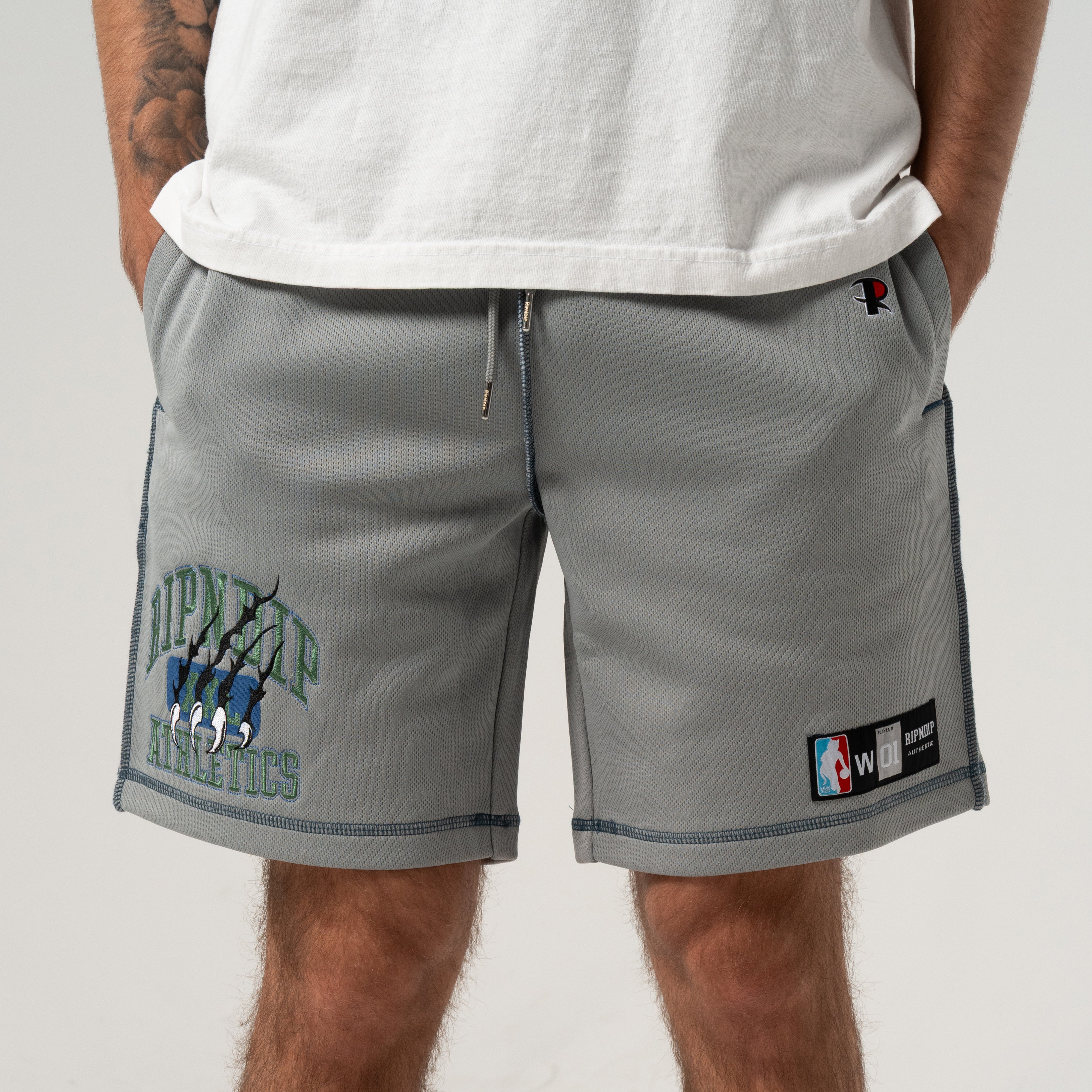  Ripndip Athletics Mesh Sweatshorts (Ash Heather)、mySite、merchandisen