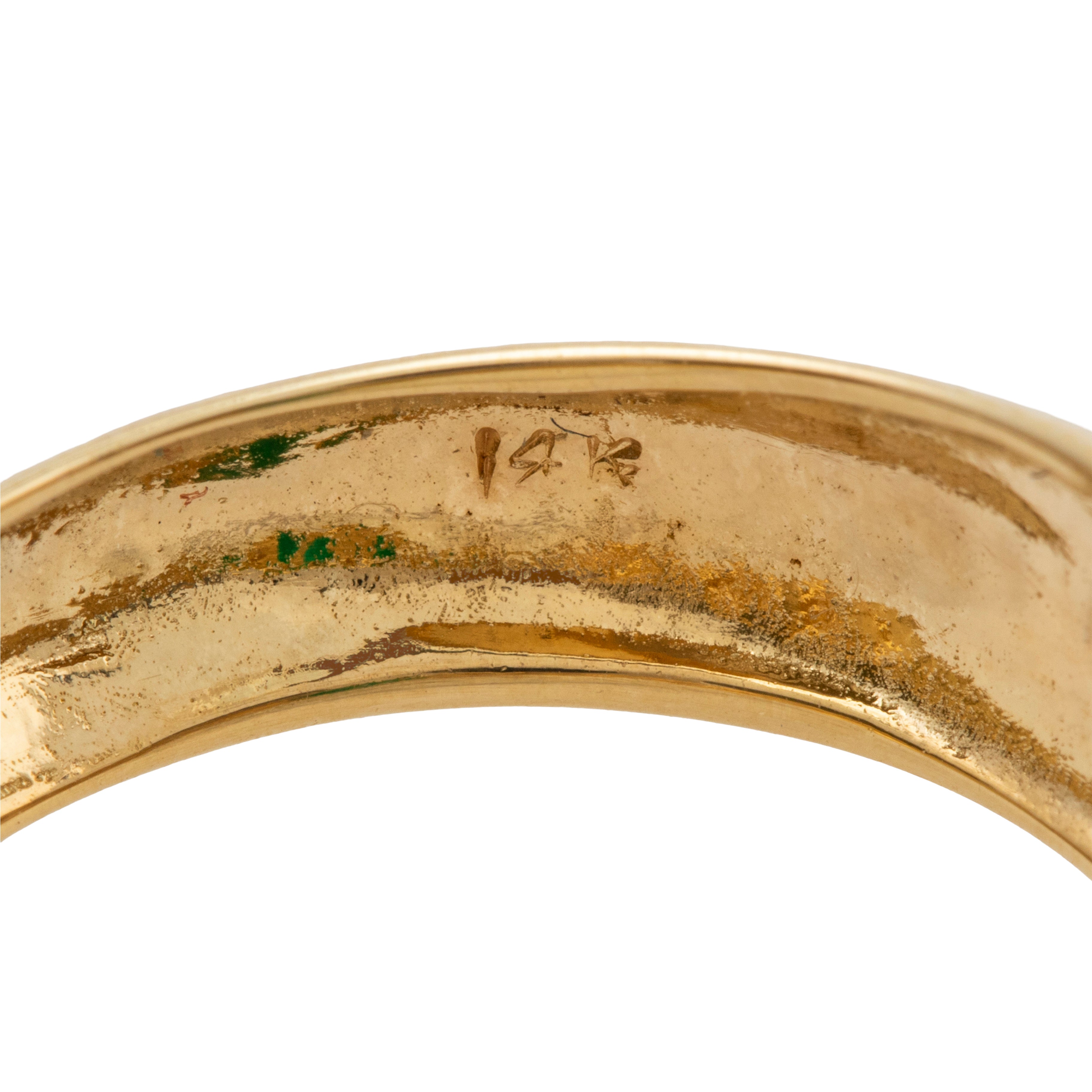 Vintage 14k Gold 1.06ct Zambian Emerald .874cttw Diamond Ring 6.5、mySite、hinf8tx79