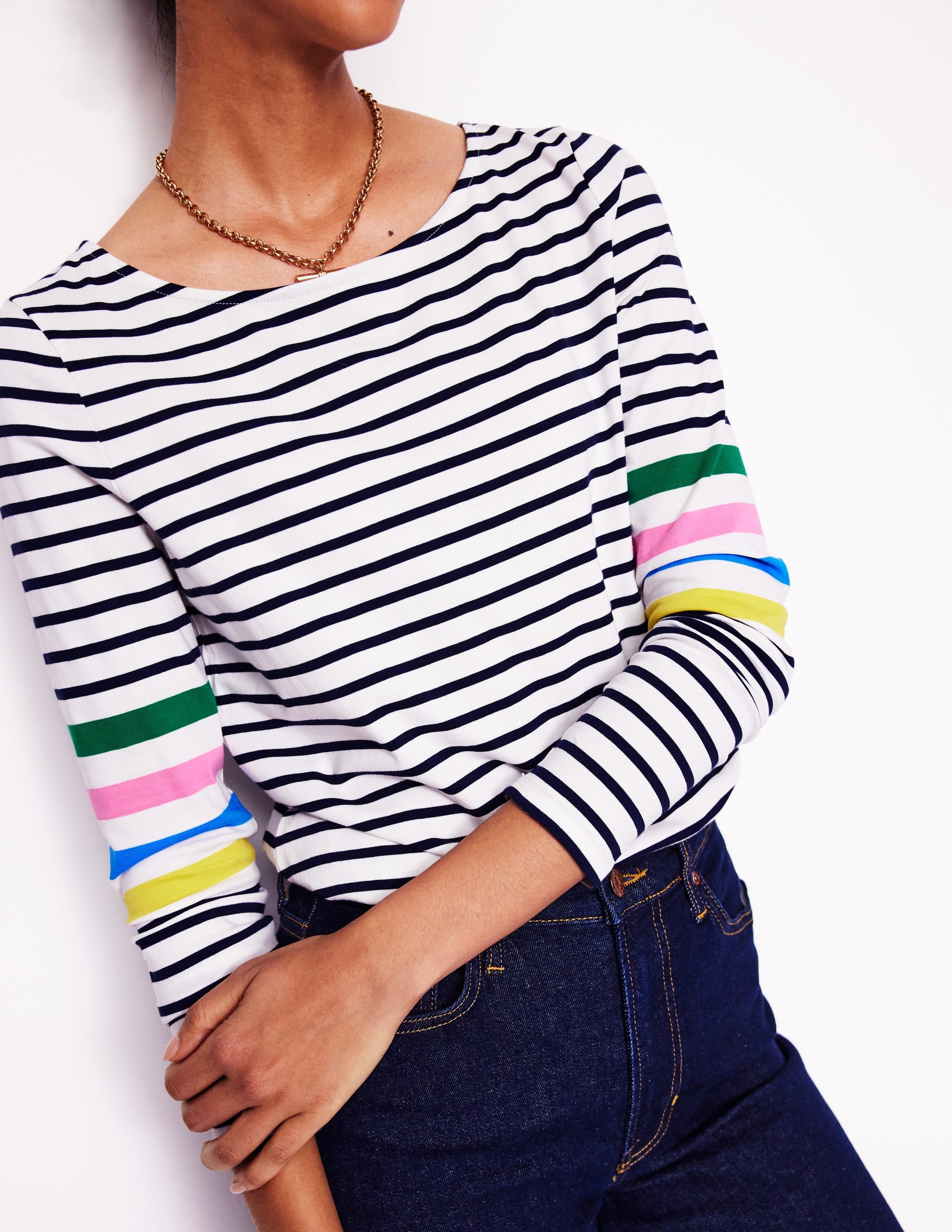  Ella Long Sleeve Breton-Ivory Multi Arm Placement、mySite、ashleygrahame