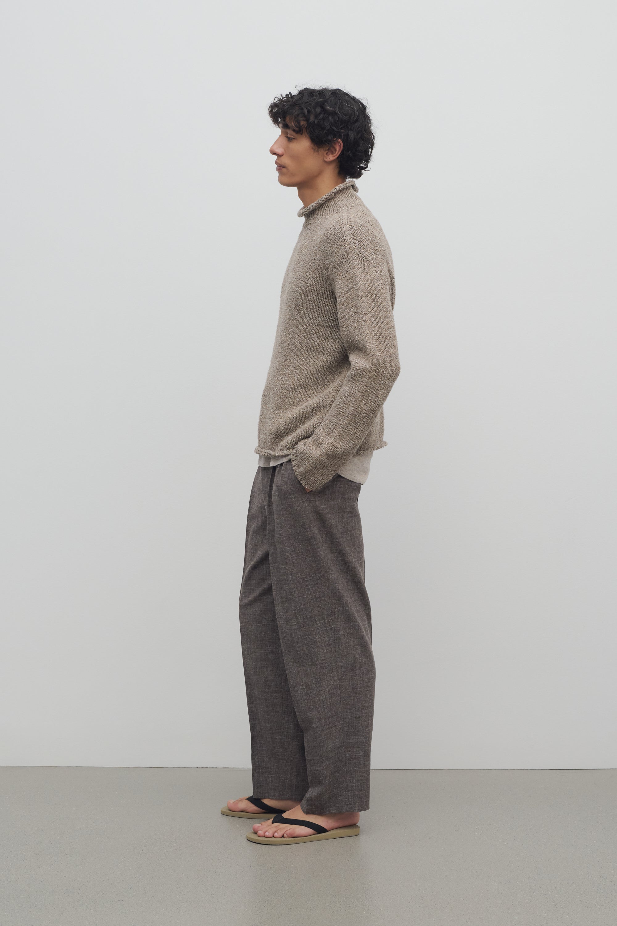 Silas Pant in Silk, Linen, and Virgin Wool、mySite、aoinhome