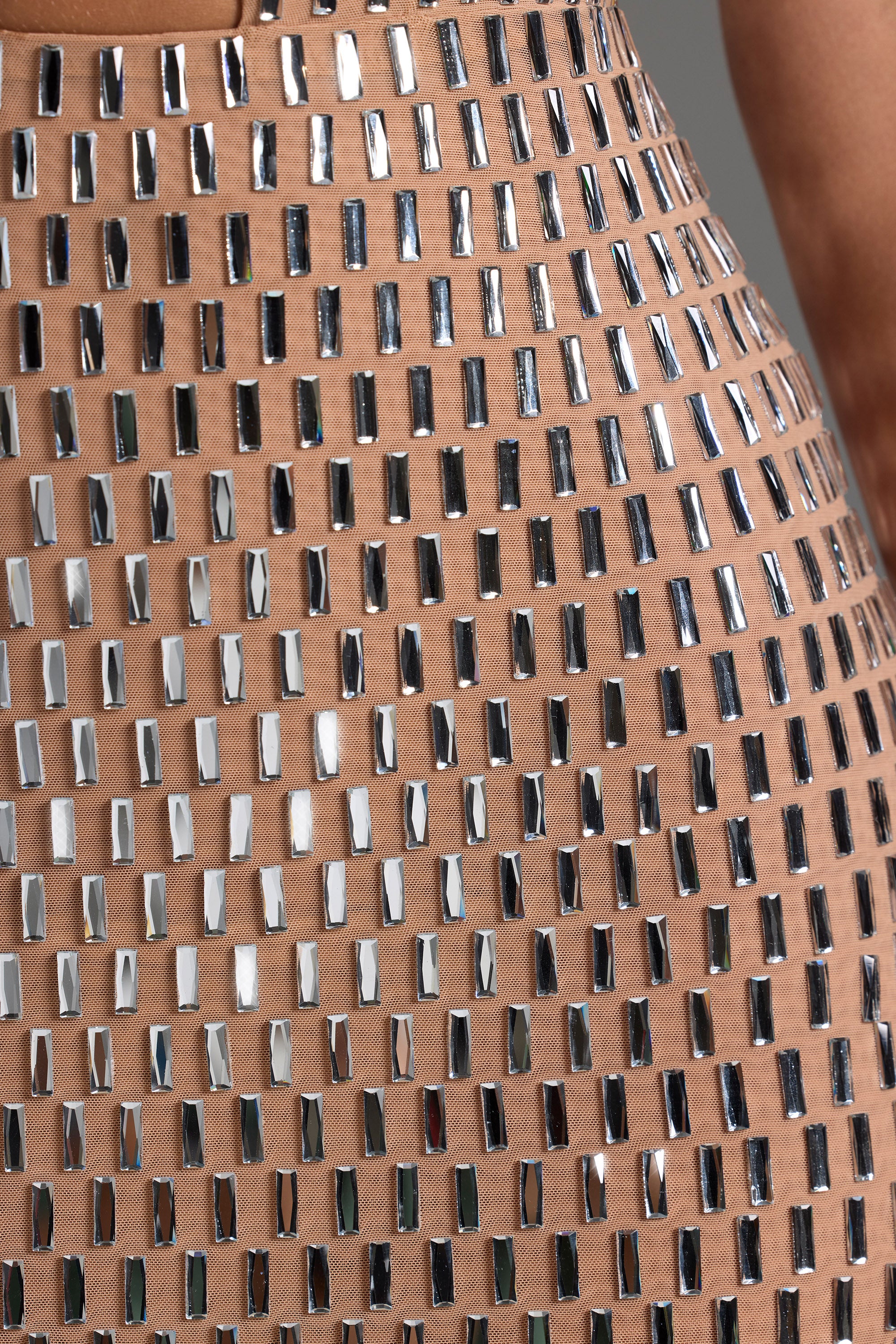 Embellished Cut-Out Mini Dress in Honey、mySite、solidvoid