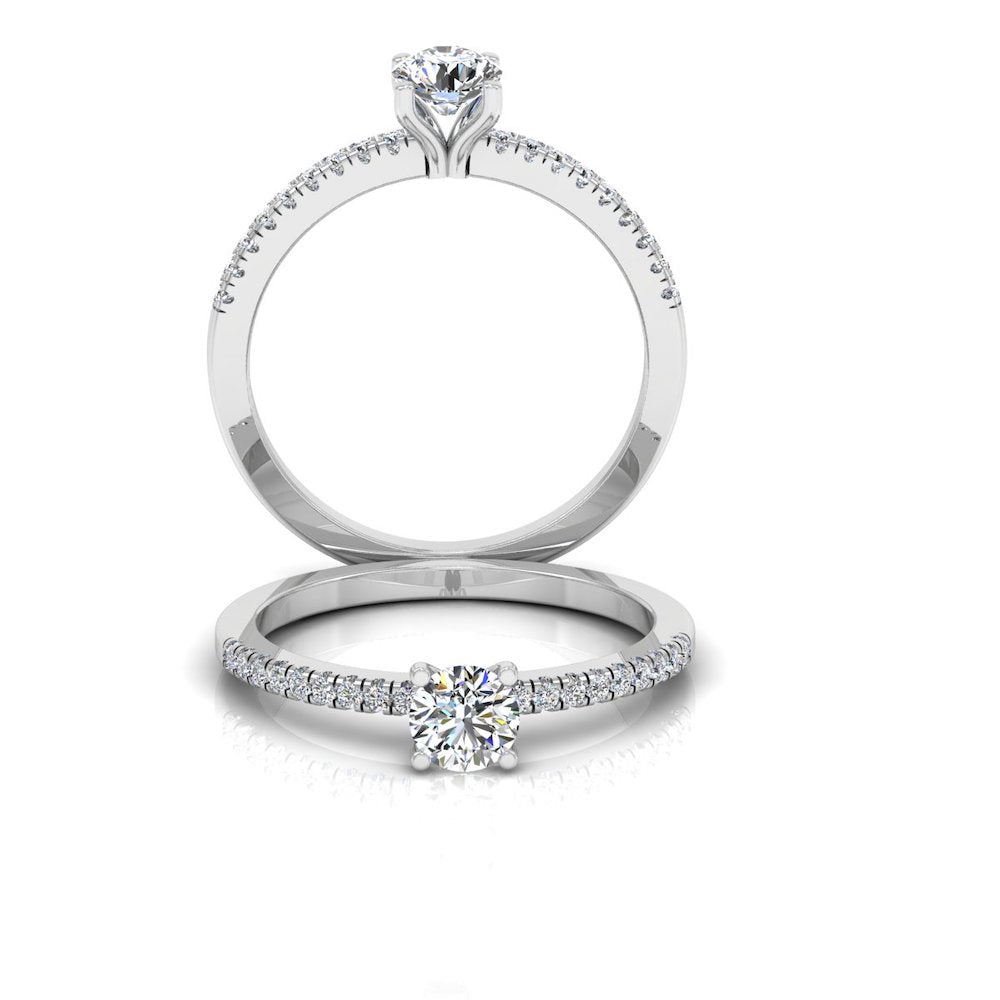Petite Brilliant Cut Moissanite Engagement Ring、mySite、hinf8tx79