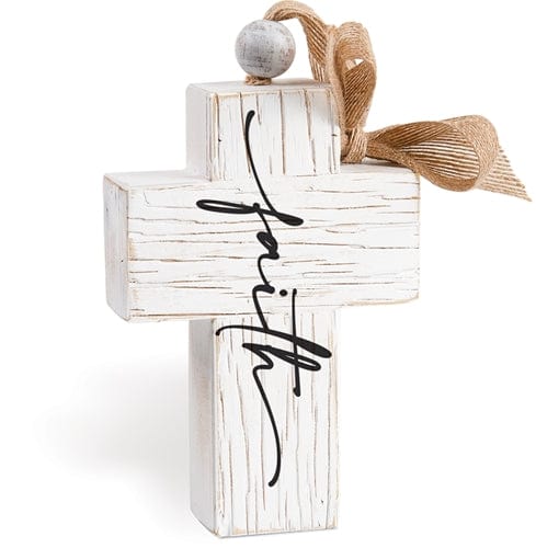 Wooden Look Faith Cross Decor by P Graham Dunn、mySite、g9winljtr